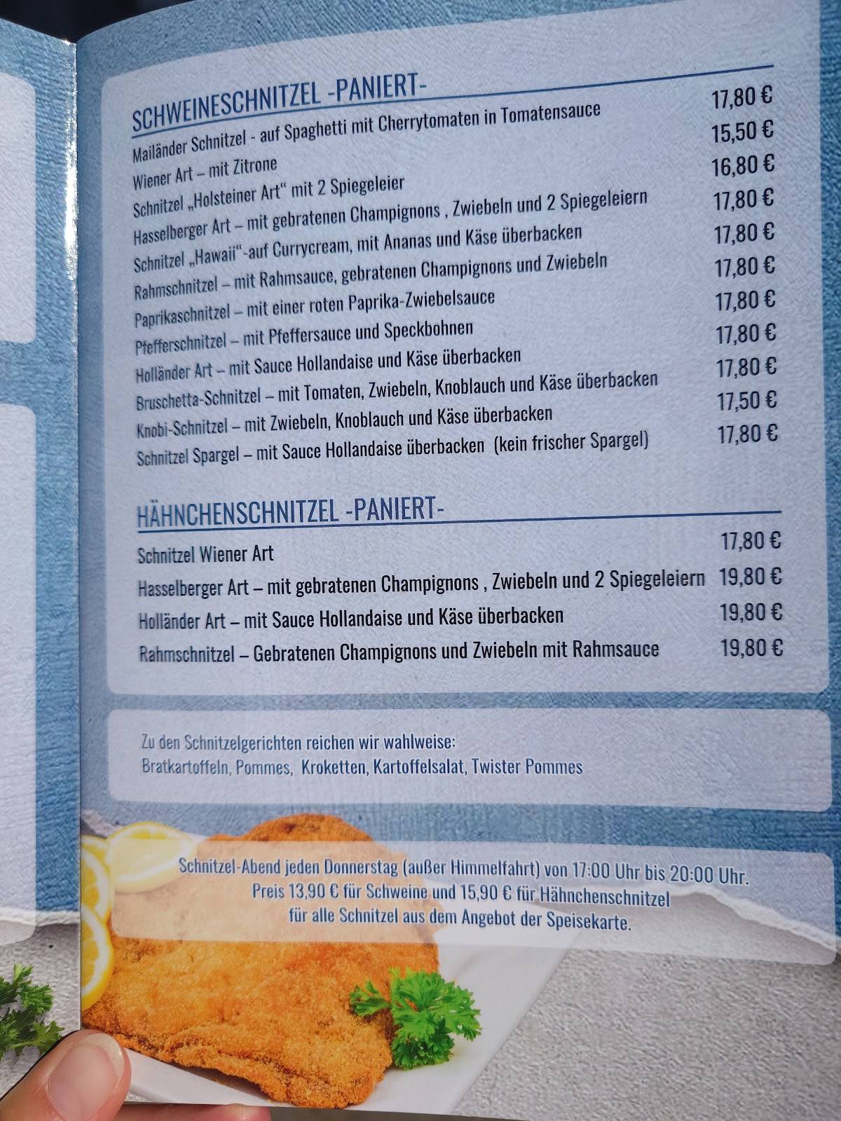 Strandrestaurant Hasselberg меню