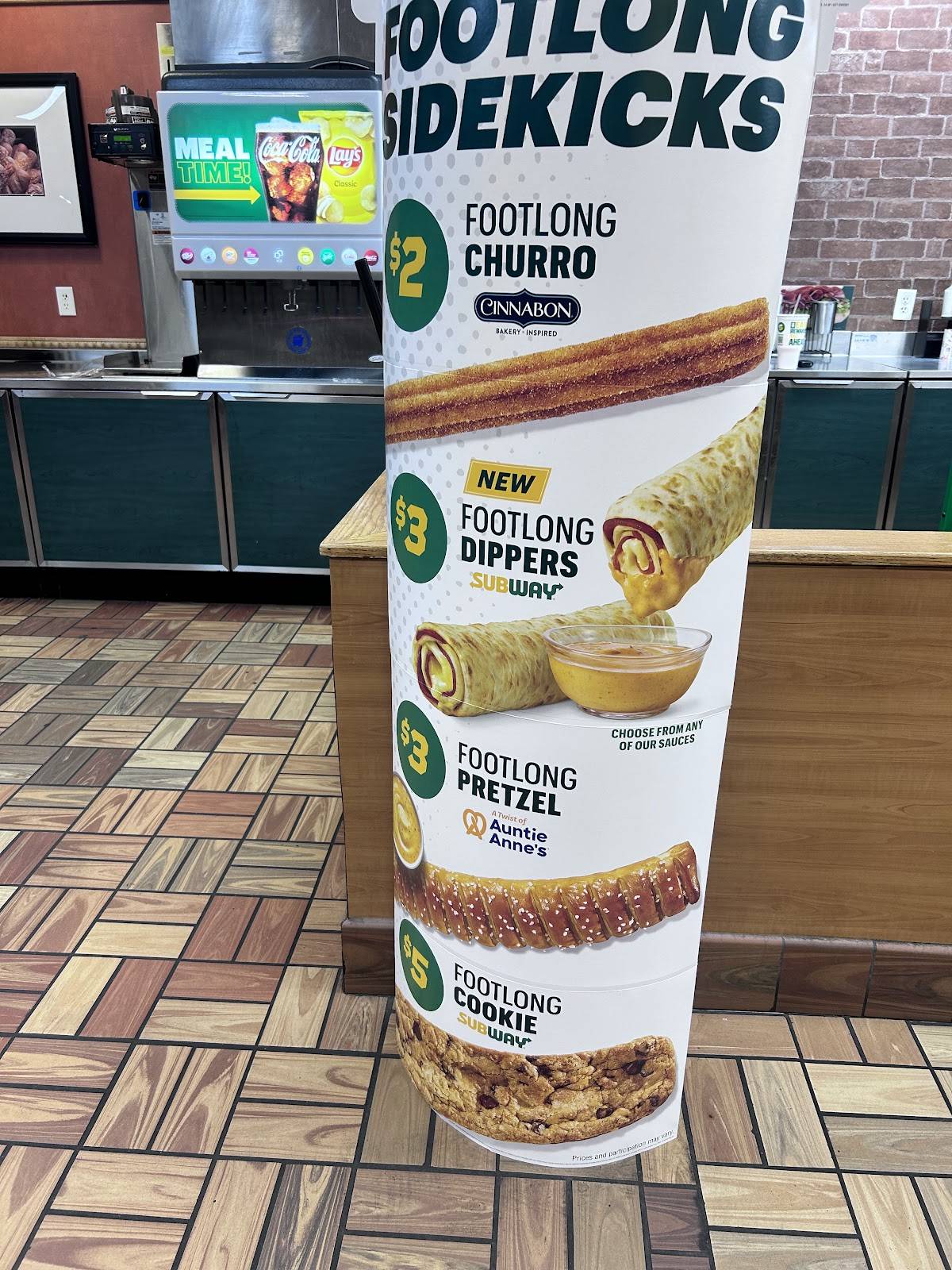 Subway меню