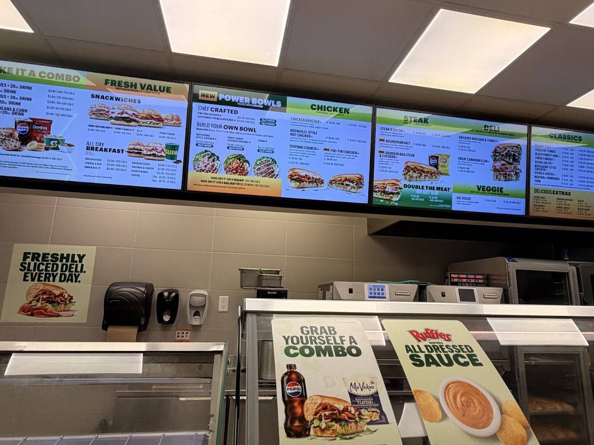 Subway меню