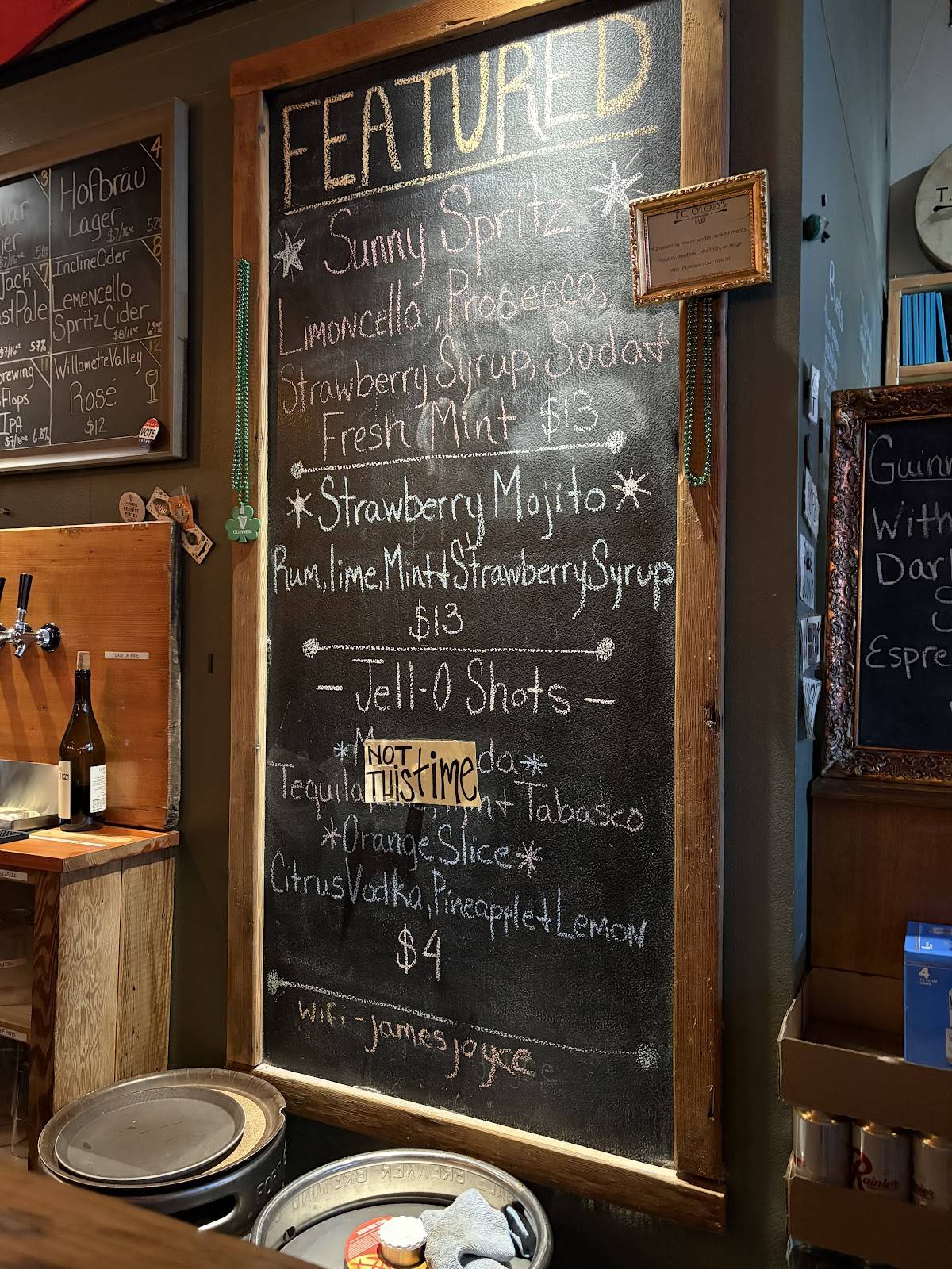 T.C. O'Leary's меню