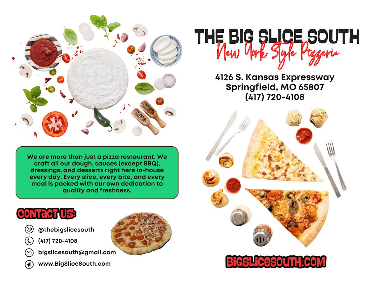 THE BIG SLICE SOUTH меню