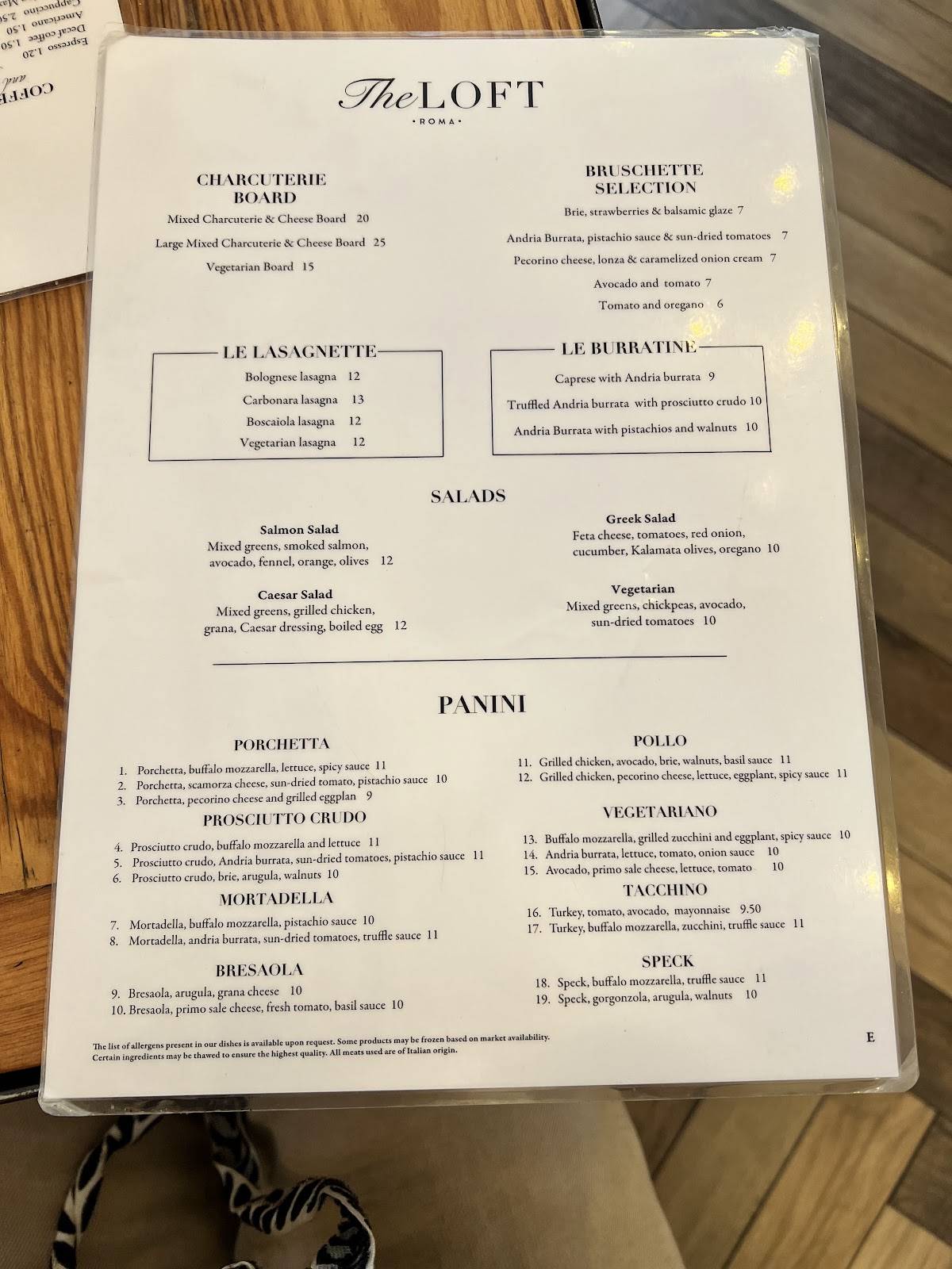 THE LOFT Colazione, Brunch & Pizza Dinner vicino San Pietro меню