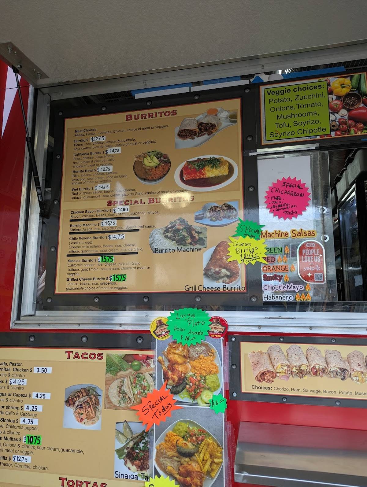 Taco Machine меню