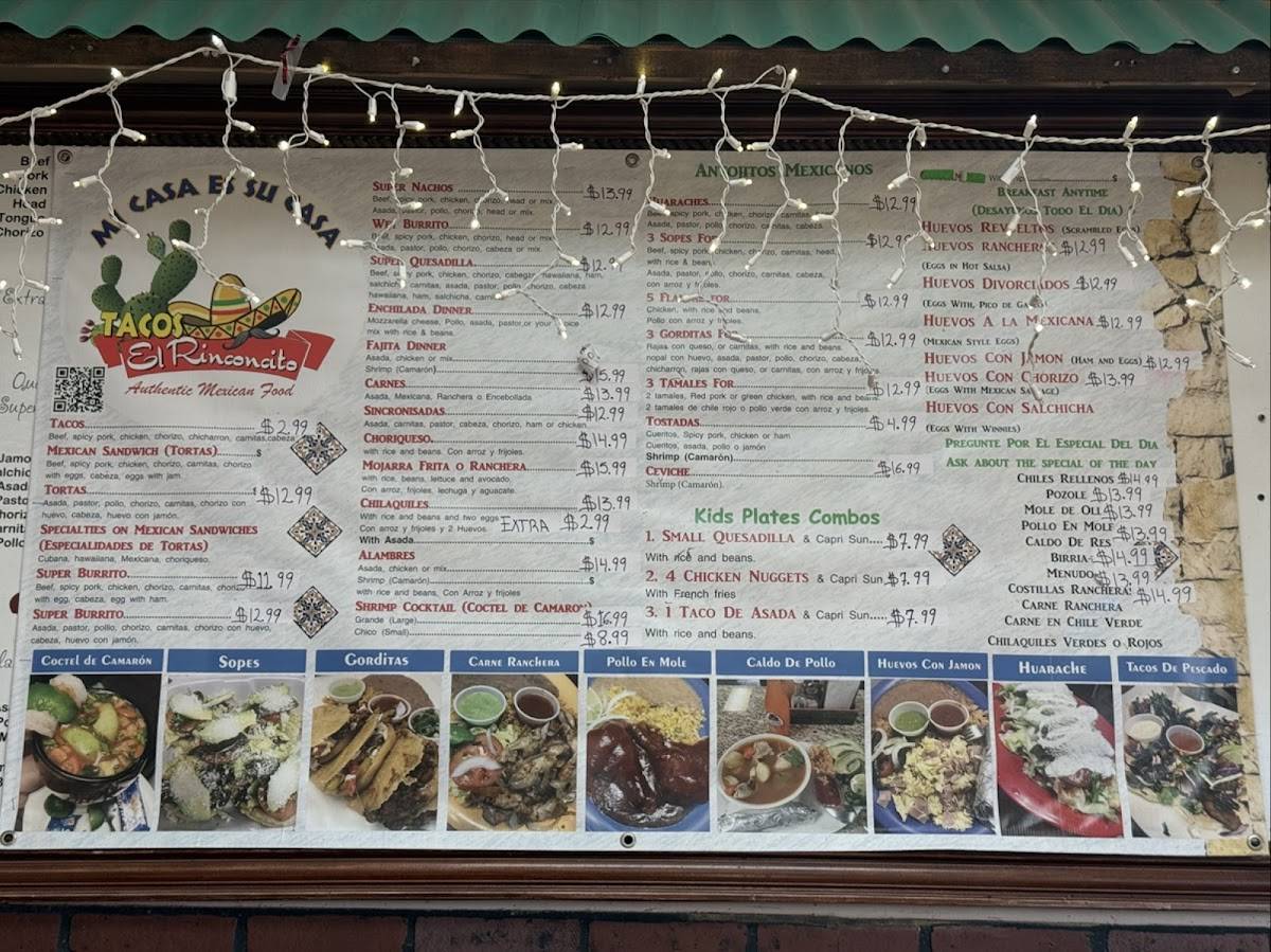 Tacos El-Rinconcito меню