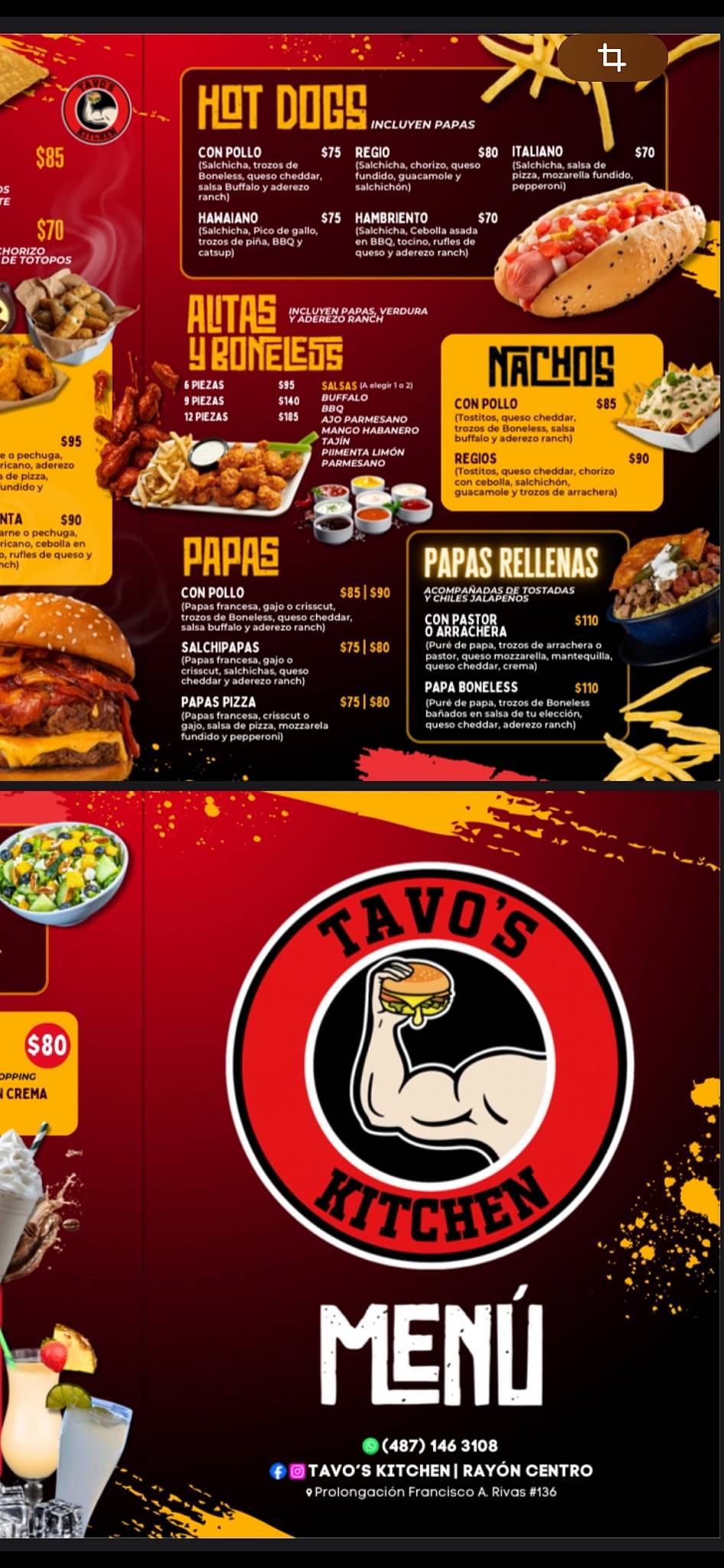 Tavo's kitchen меню