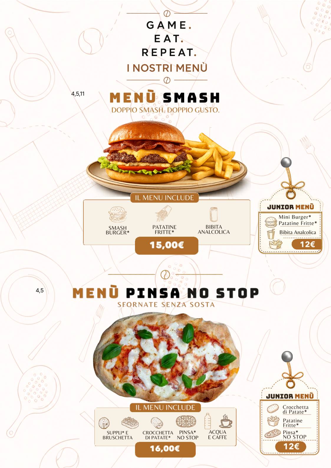 Terzo Tempo Ristorante ClubHouse меню