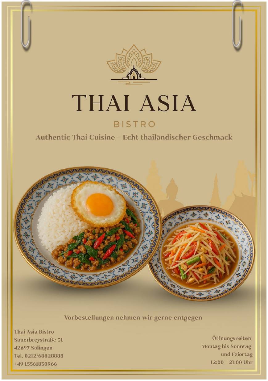 Thai Asia Bistro меню