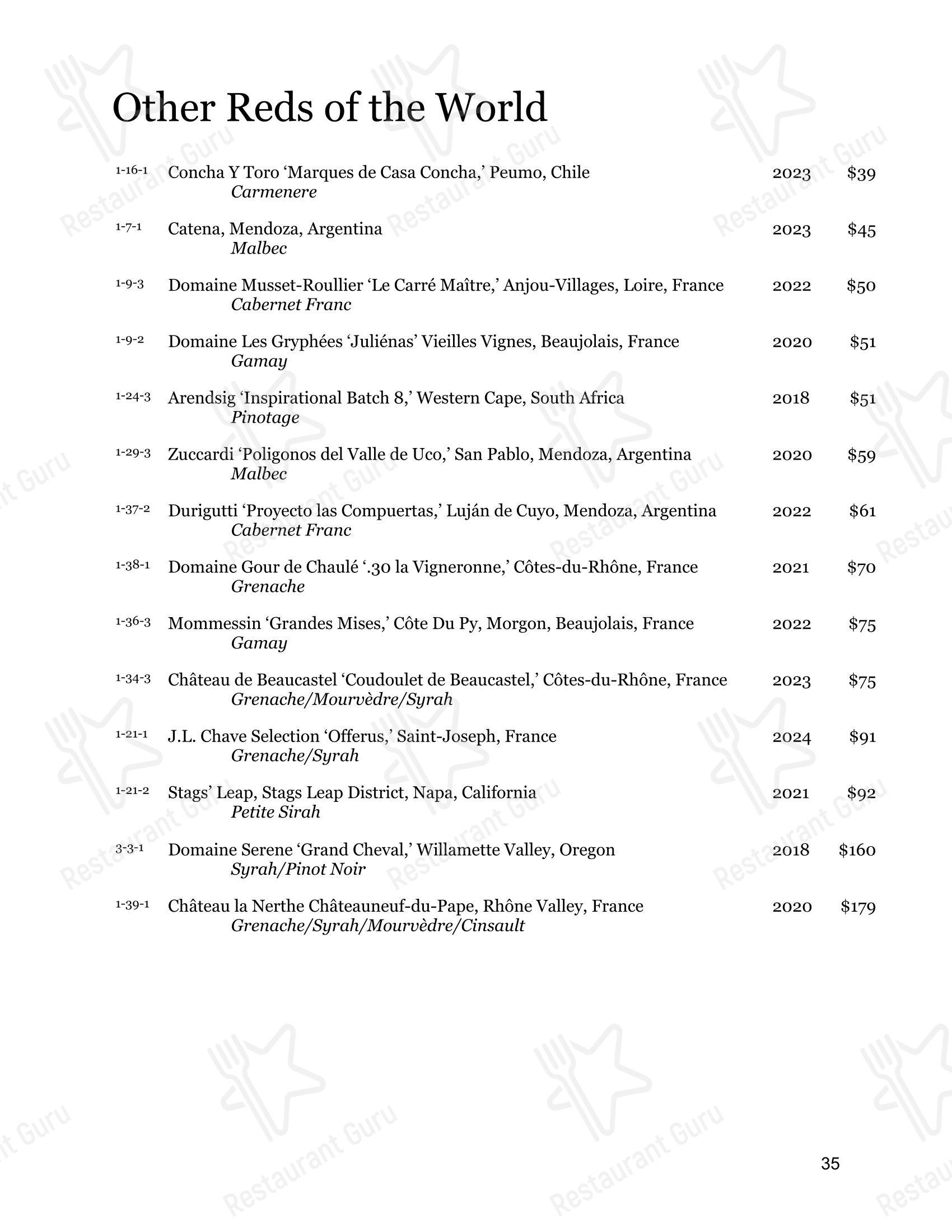 Lunch Menu стейк хауса The Boulder Cork в Боулдере