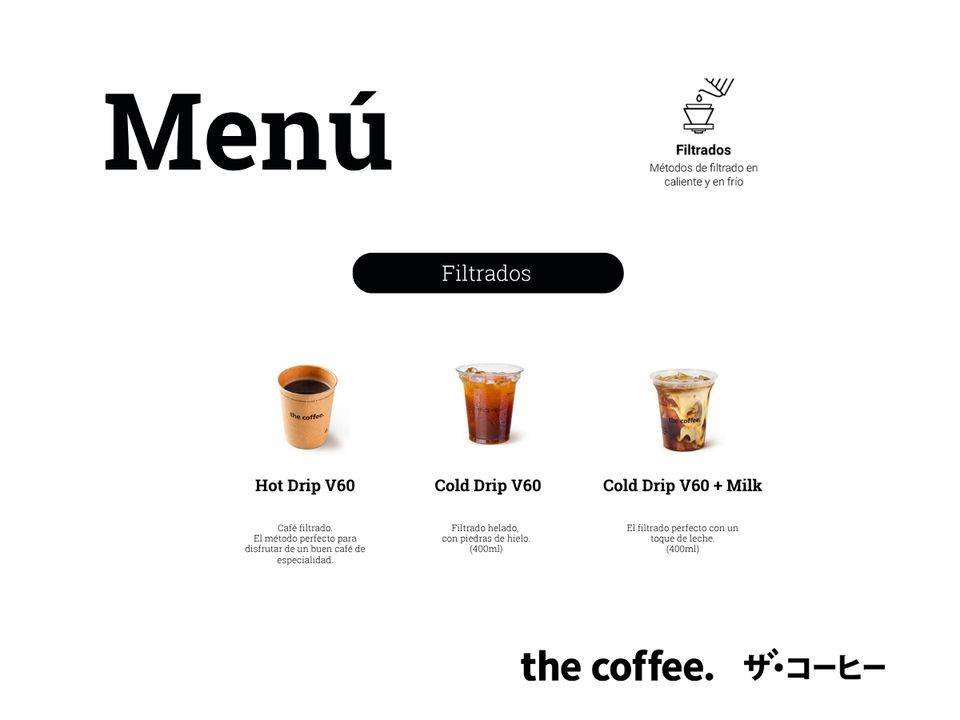 The Coffee меню