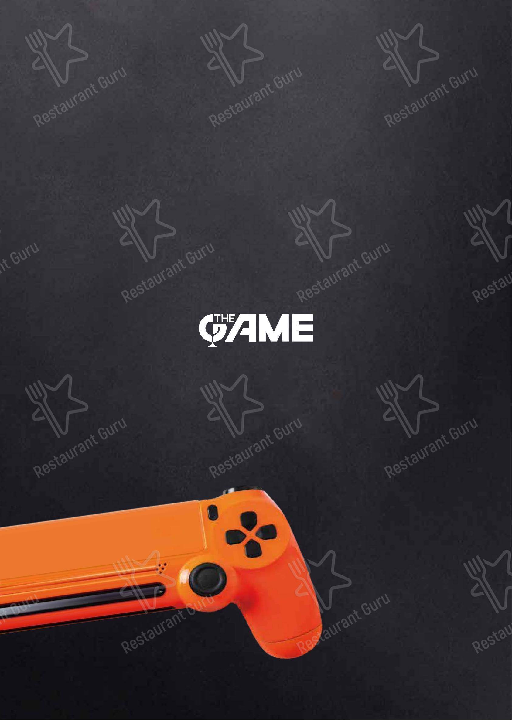 Меню напитков паба и бара The Game в Самаре