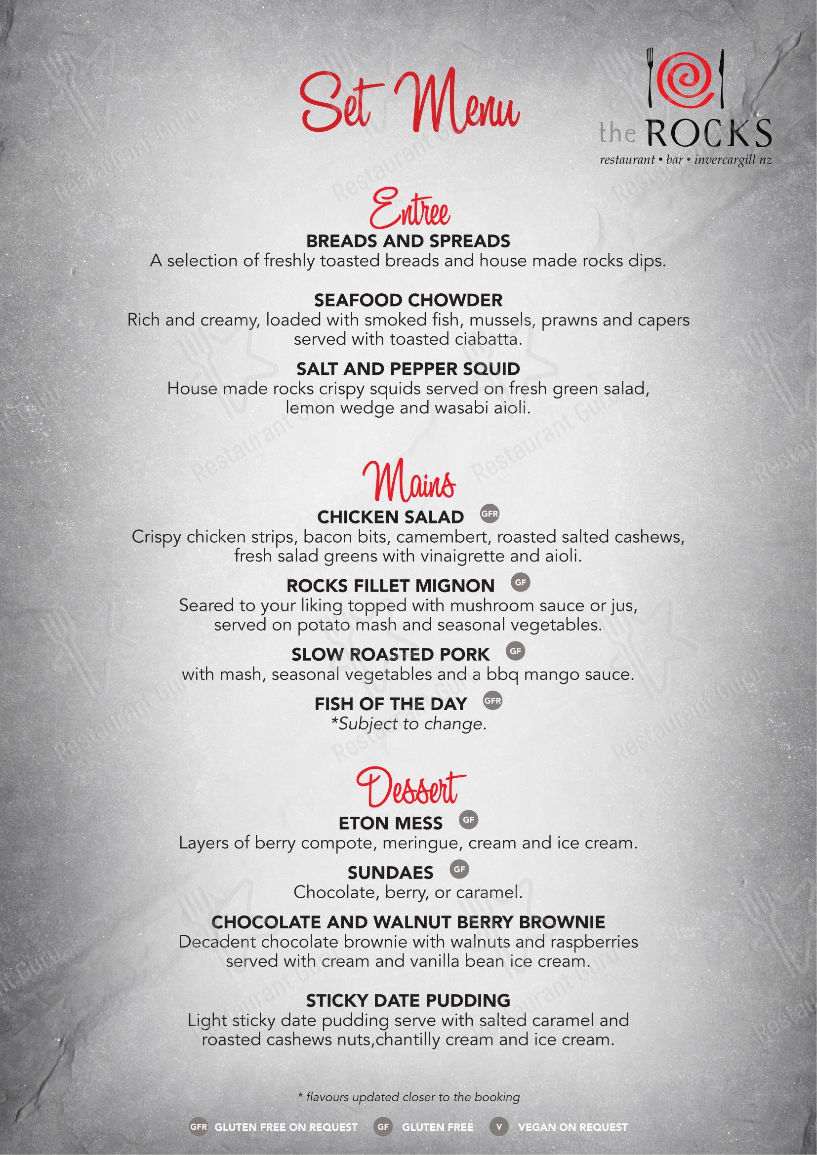 Крафт меню паба и бара The Rocks Cafe & Shop 5