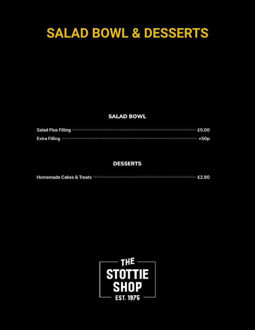 The Stottie Shop меню