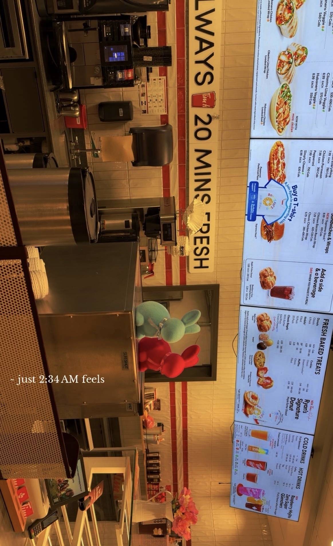 Tim Hortons меню