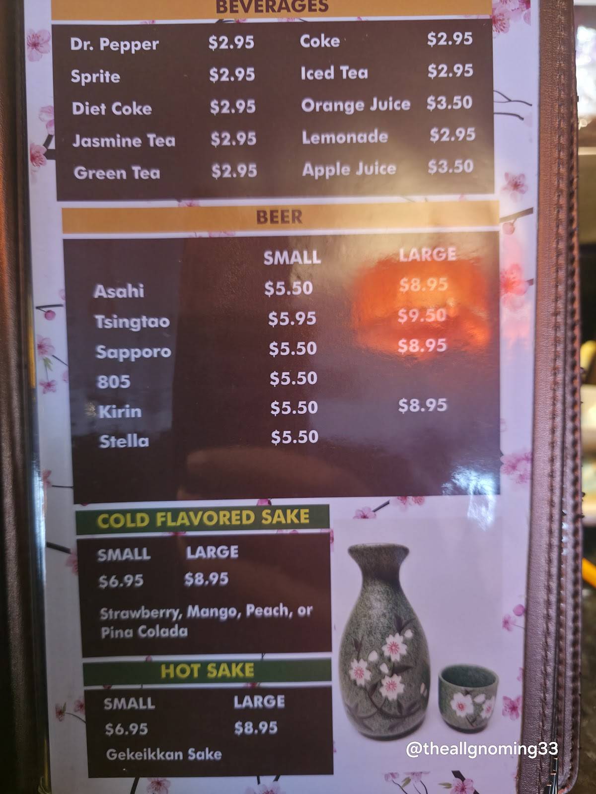 Tokyo Sushi меню