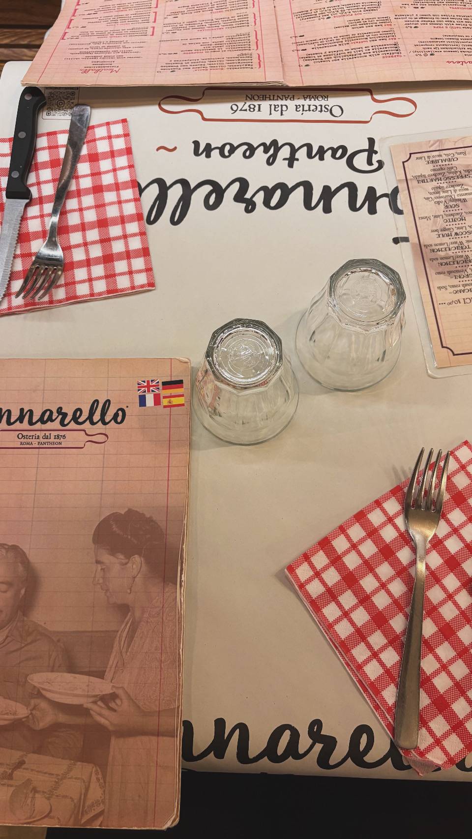 Tonnarello Pantheon меню