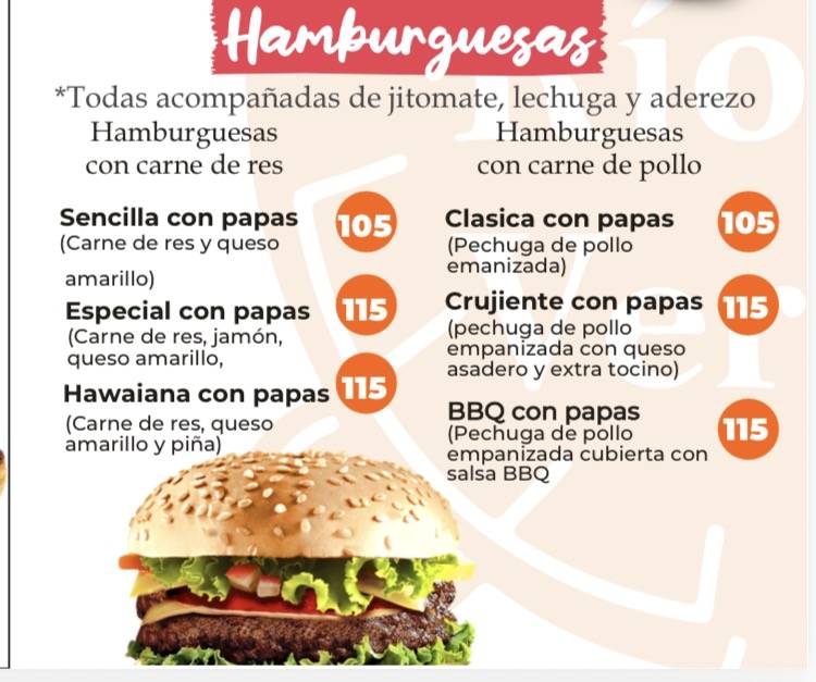 Tortas Río Verde меню
