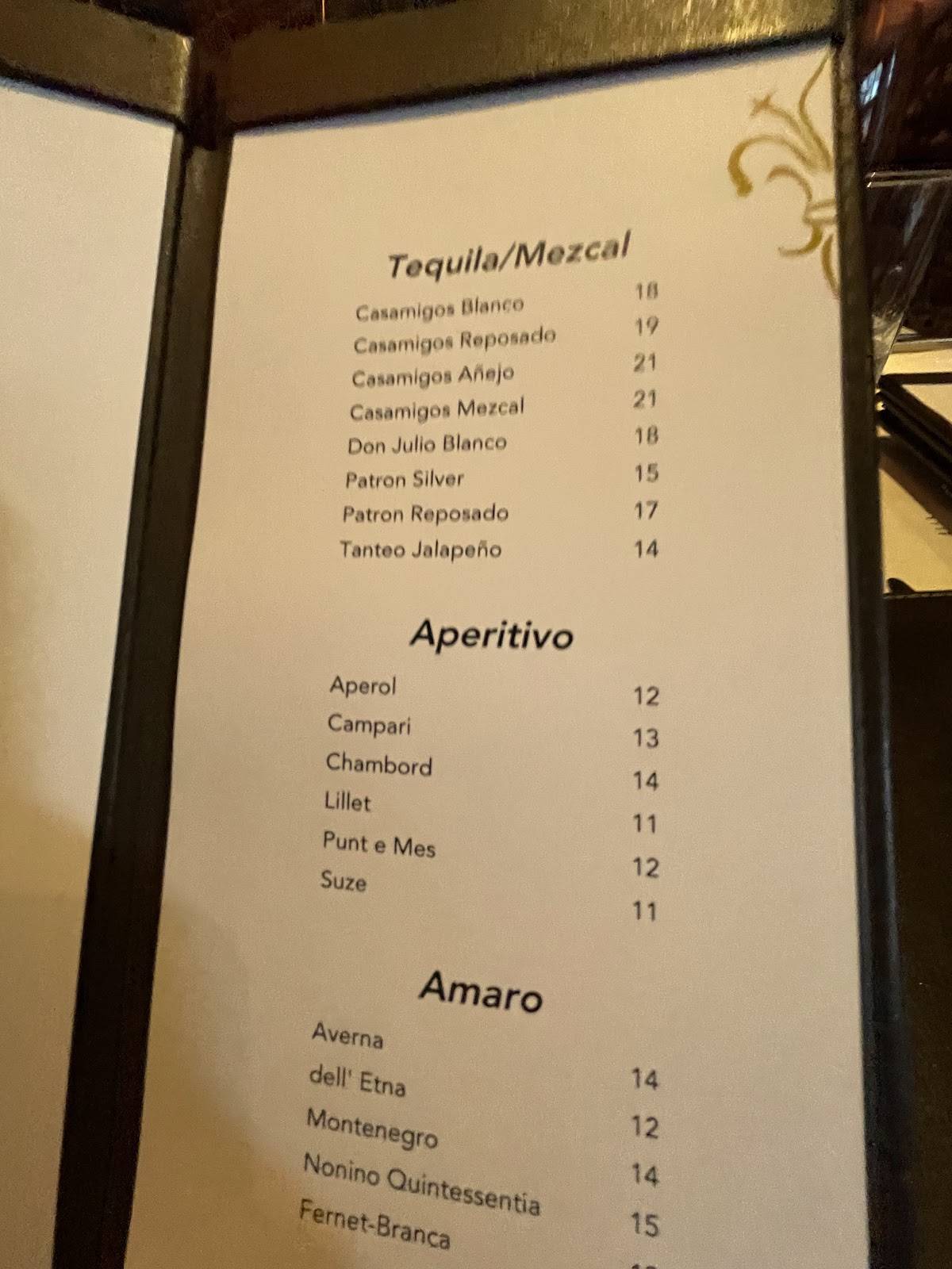 Toscano меню