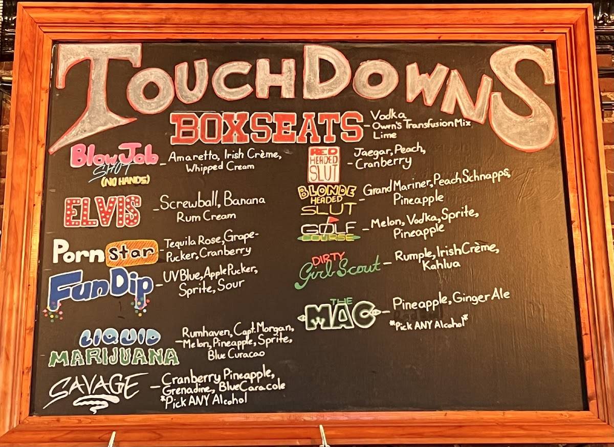Touchdowns меню