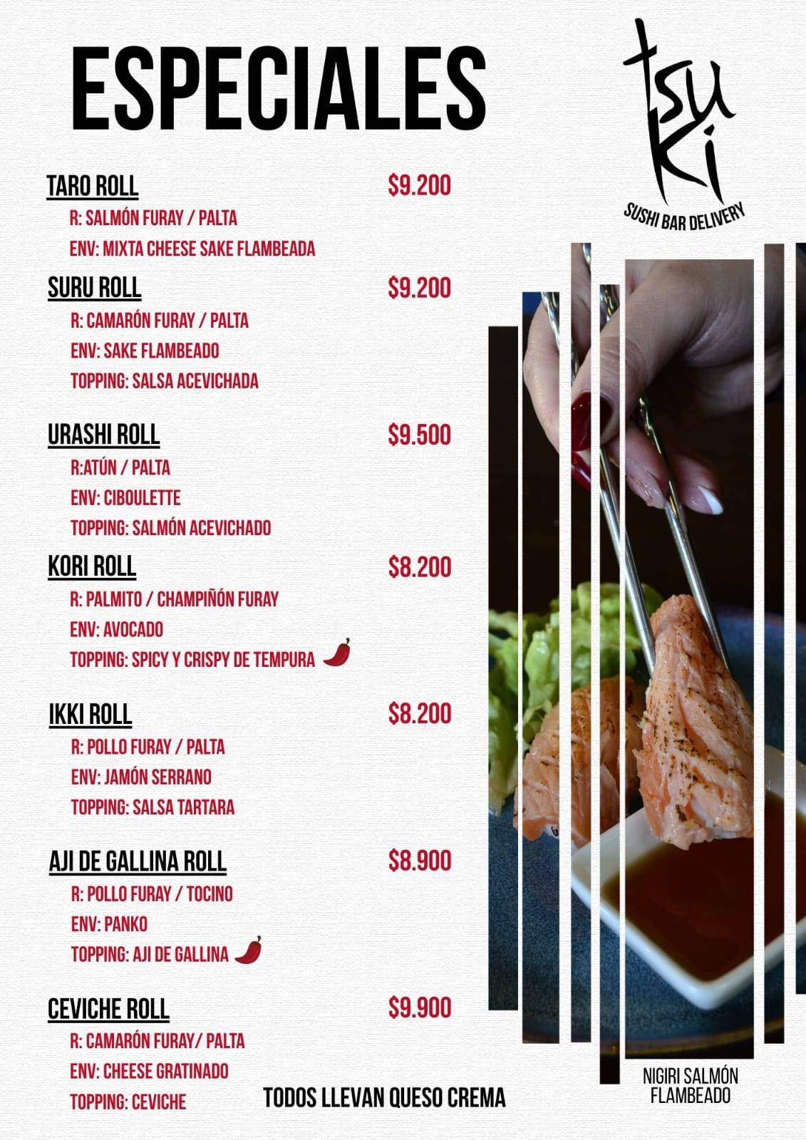 Tsuki Restobar меню