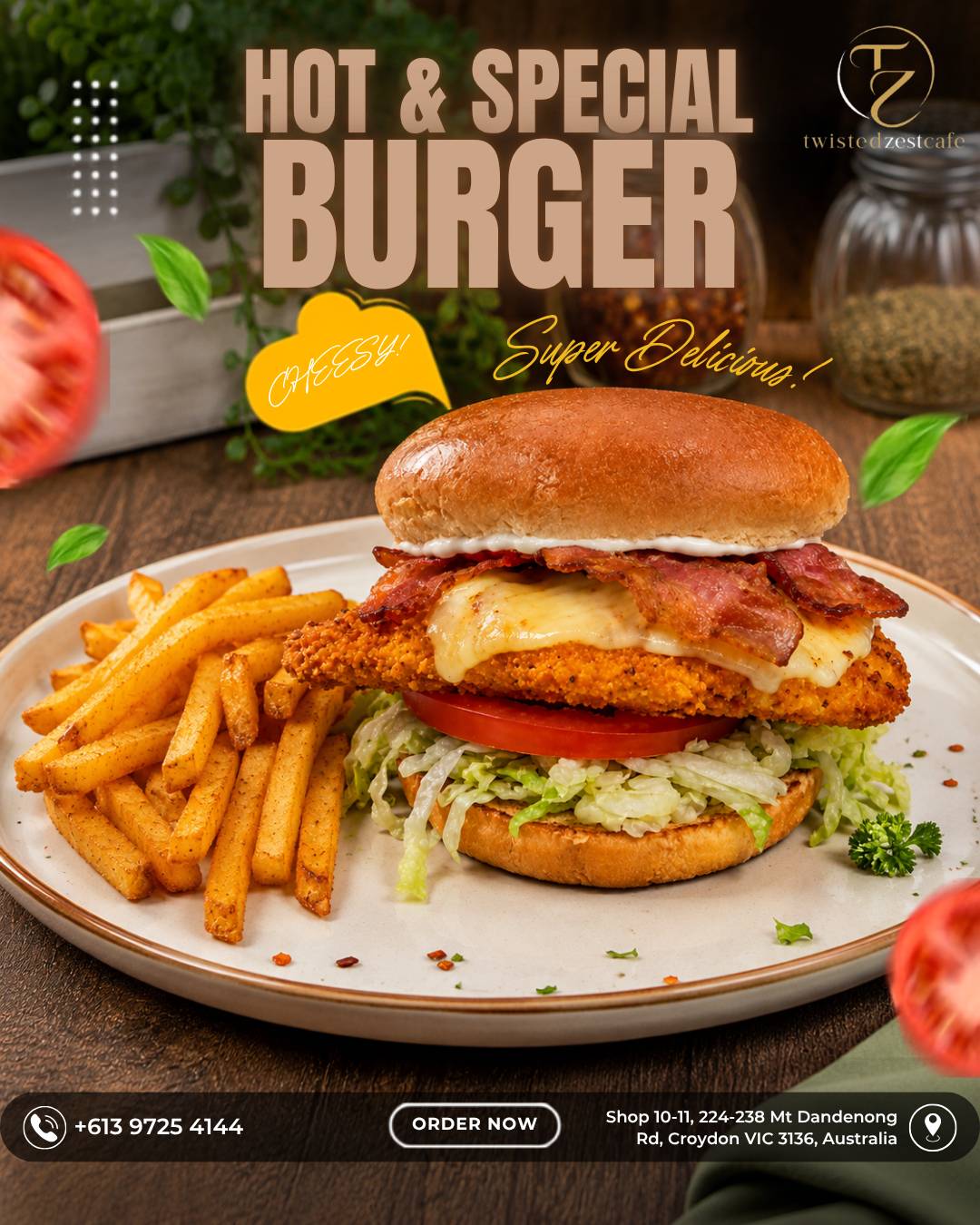 Twisted Zest Cafe and Restaurant меню