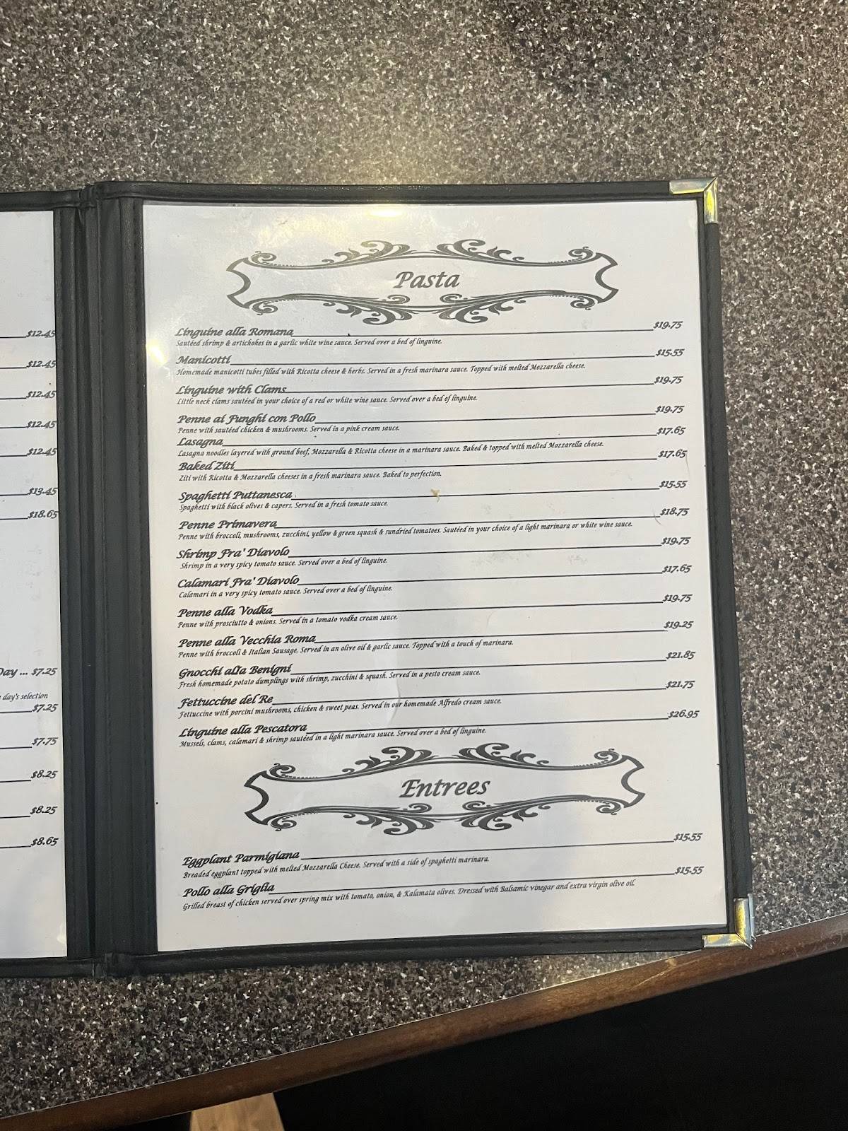 Vic's Italian Restaurant & Pizzeria меню