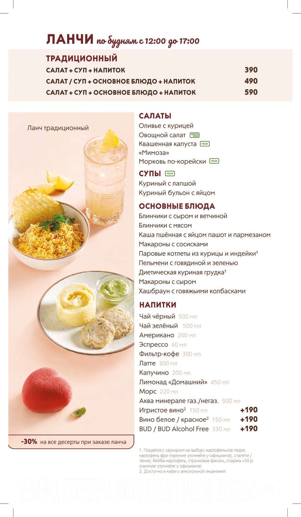 Шоколадница меню