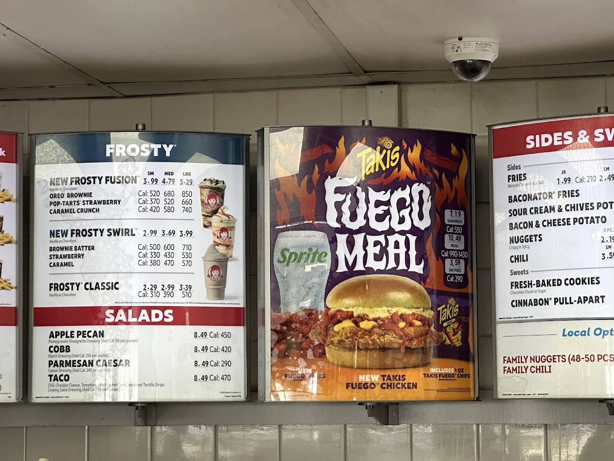 Wendy's меню