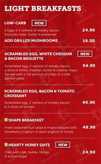 Wimpy Garden Route Mall меню