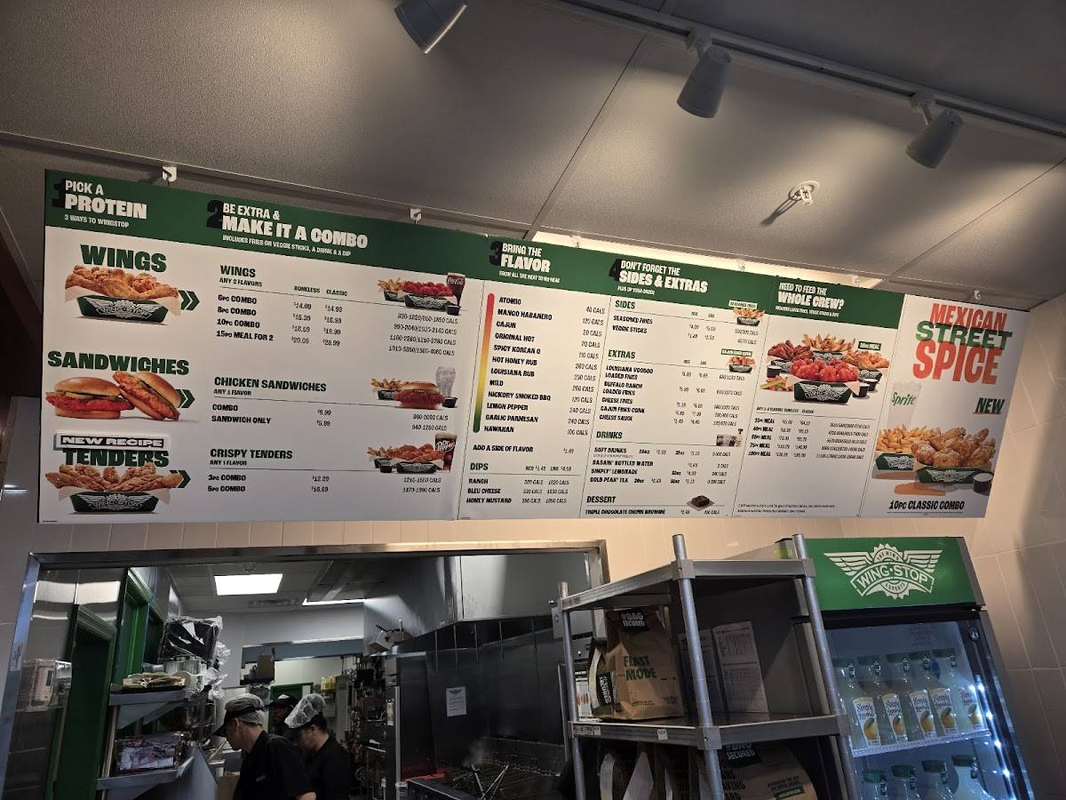 Wingstop меню