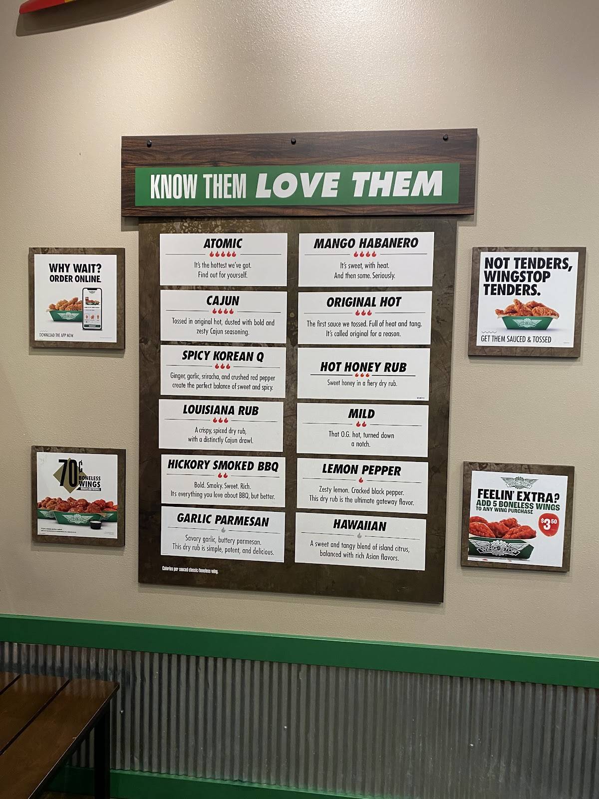 Wingstop меню