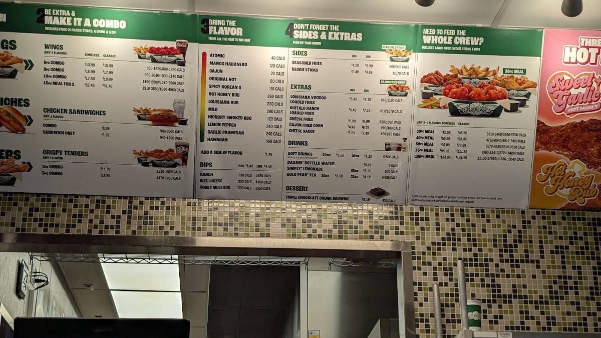 Wingstop меню