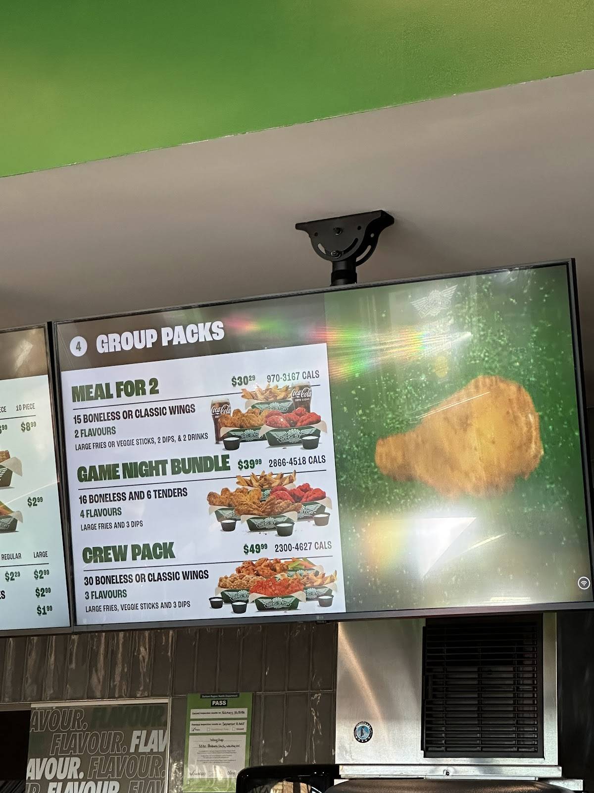 Wingstop меню