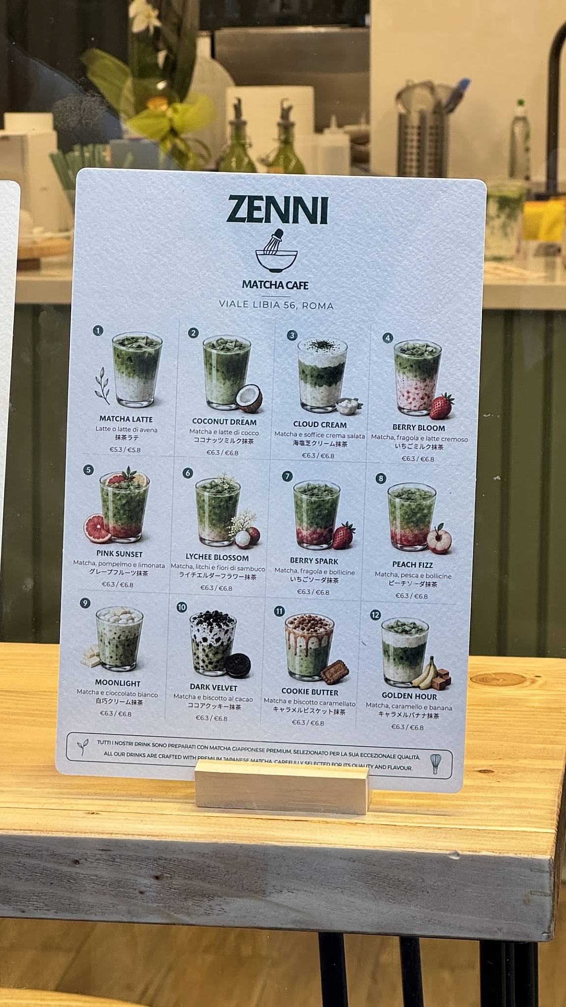 Zenni Matcha Cafe меню