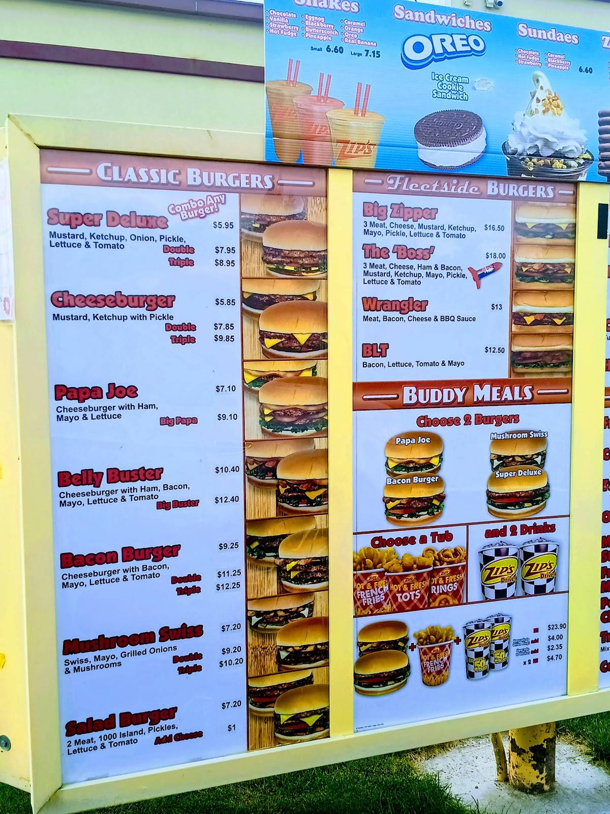 Zip's Drive-In - Mead, WA меню