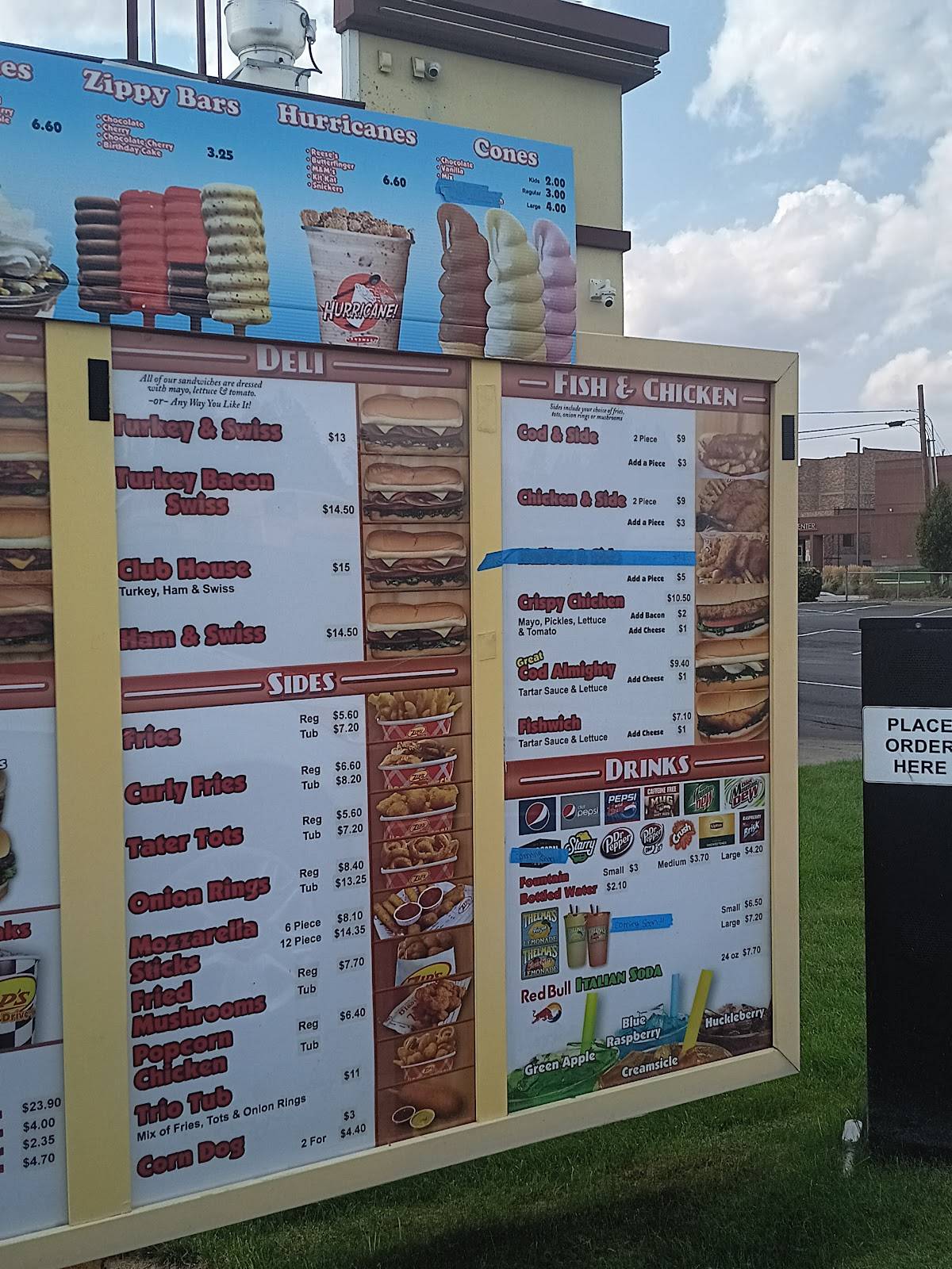 Zip's Drive-In - Mead, WA меню