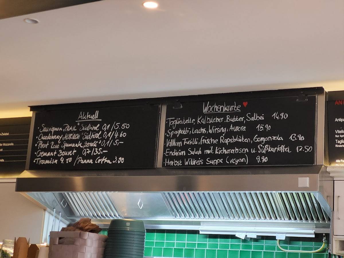 essbar - pasta e caffe меню