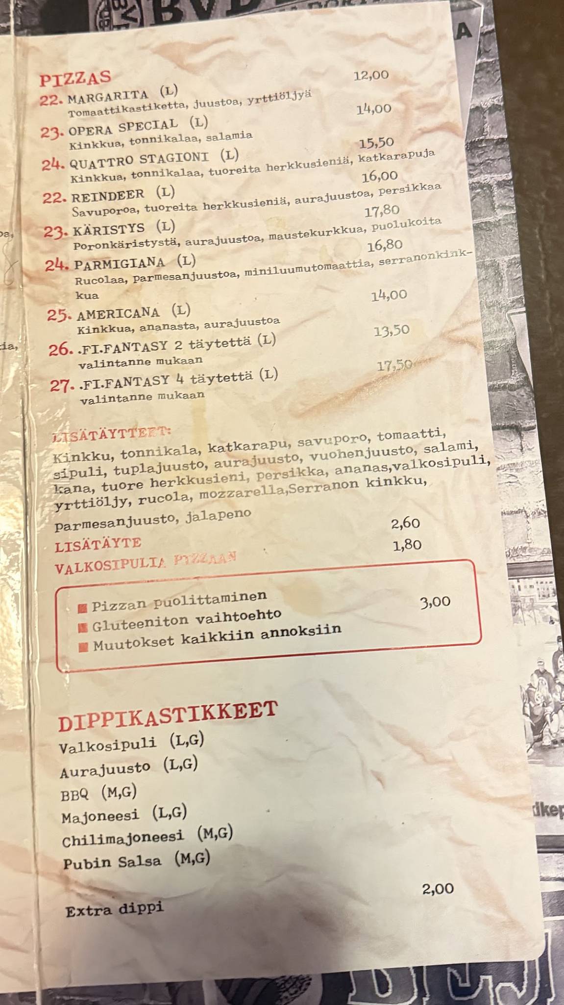 pubi.fi меню