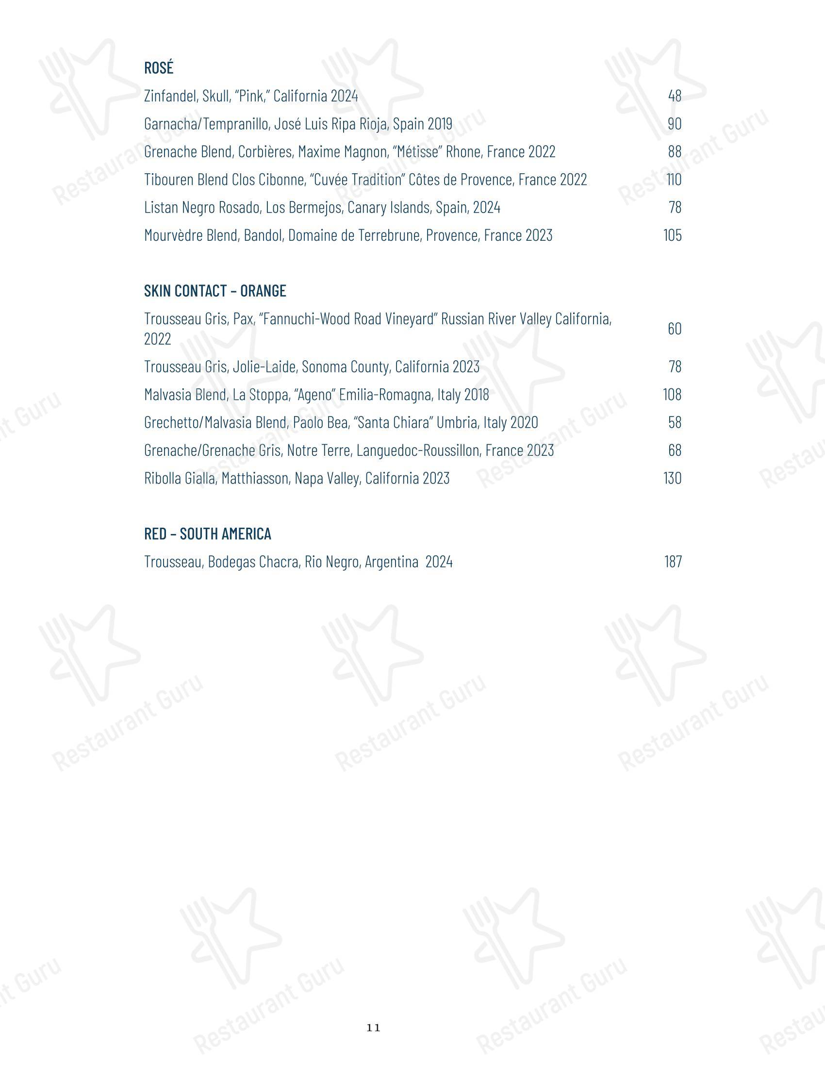 Fish Shop Restaurant в Вашингтоне - 菜单