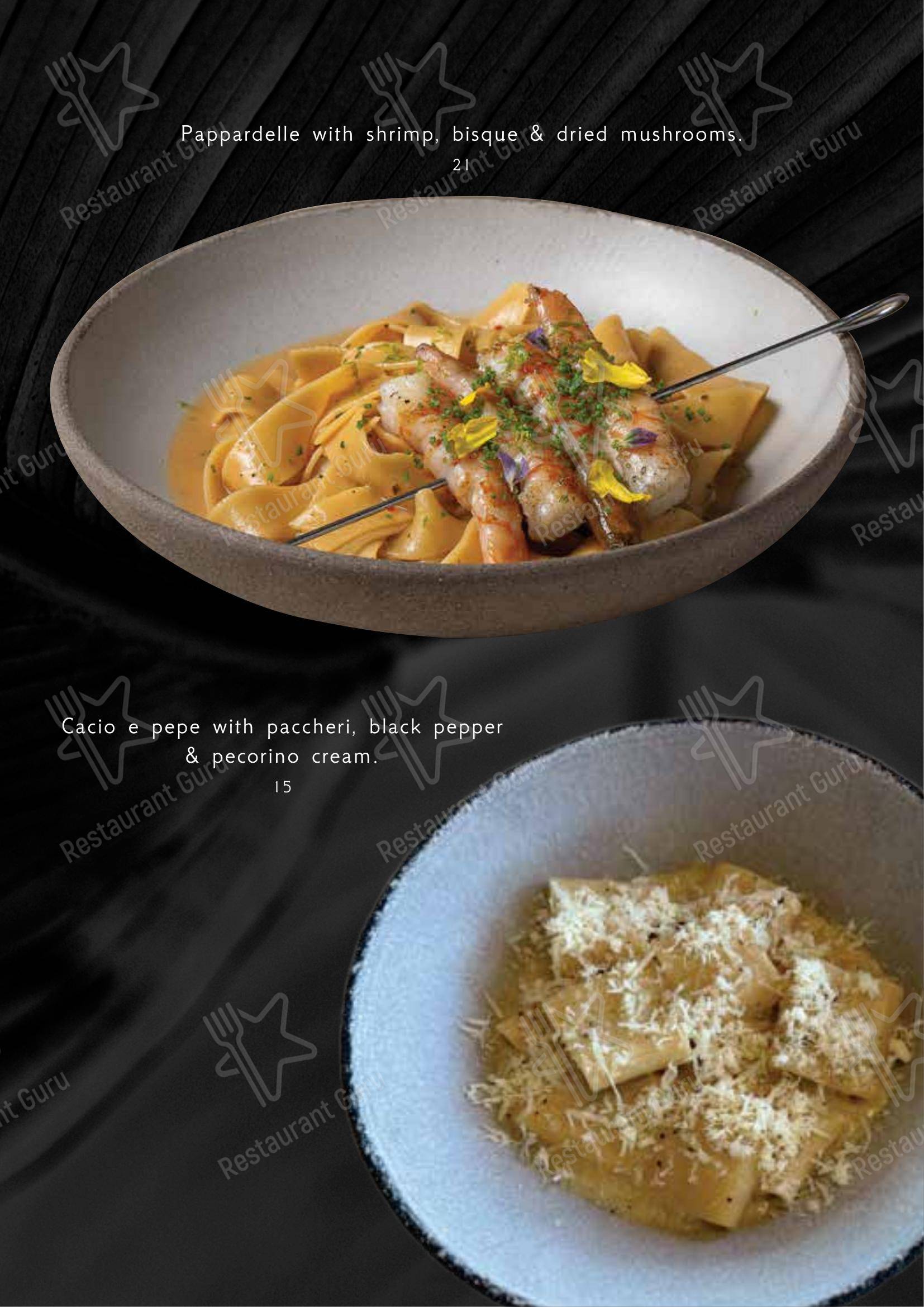 Меню ресторана KAI Seaside Flavours