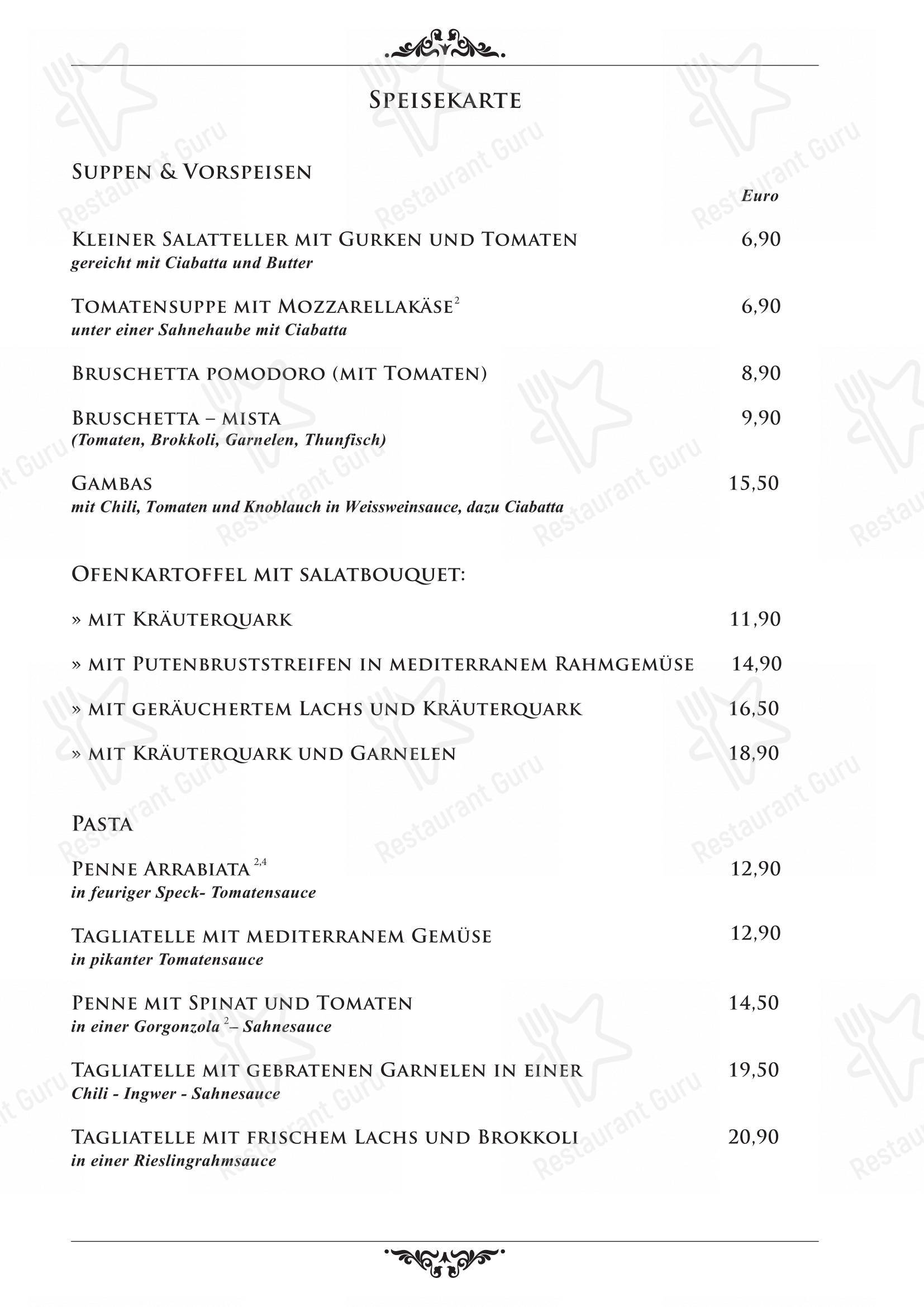 Меню паба и бара Restaurant Lehre Café Bar в Ротвайли