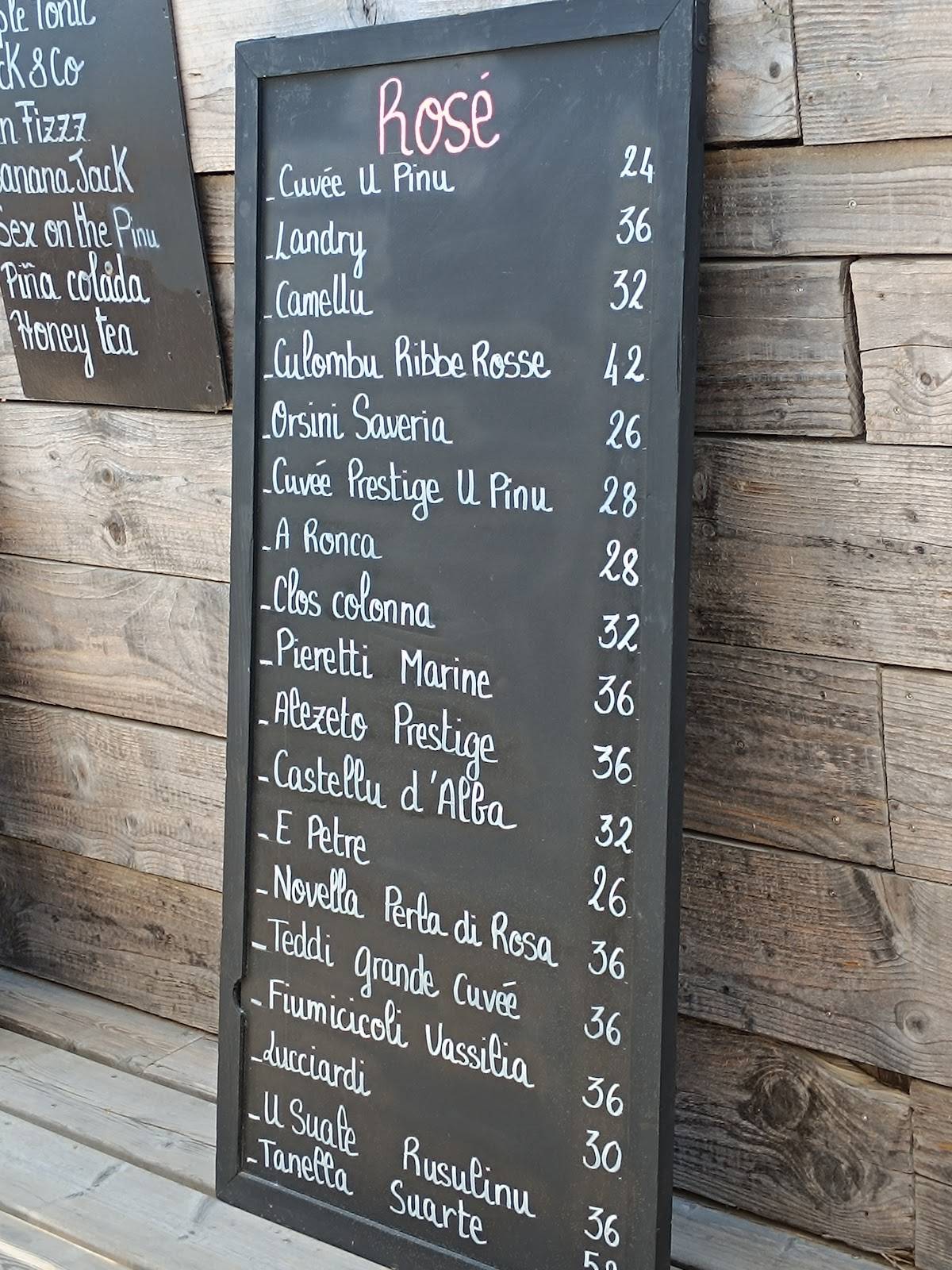 restaurant U PINU меню