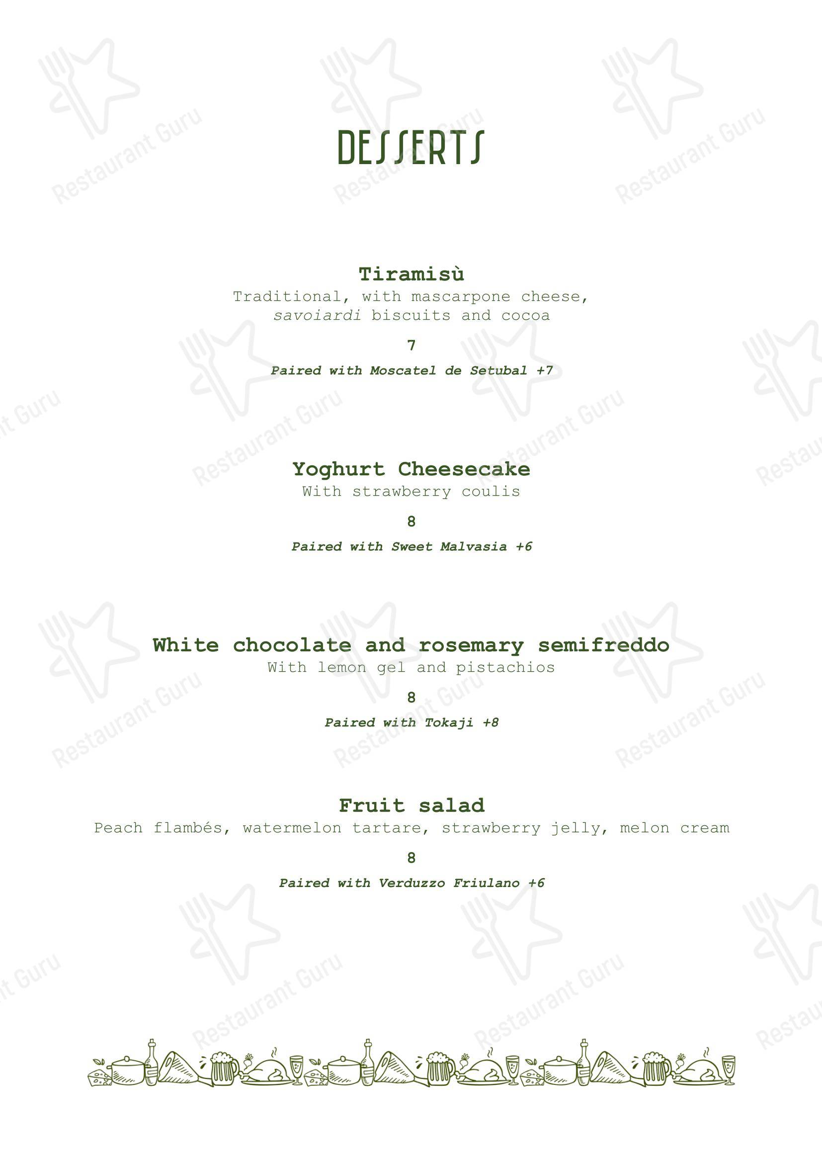 Apoteca в Риме - Lunch Menu