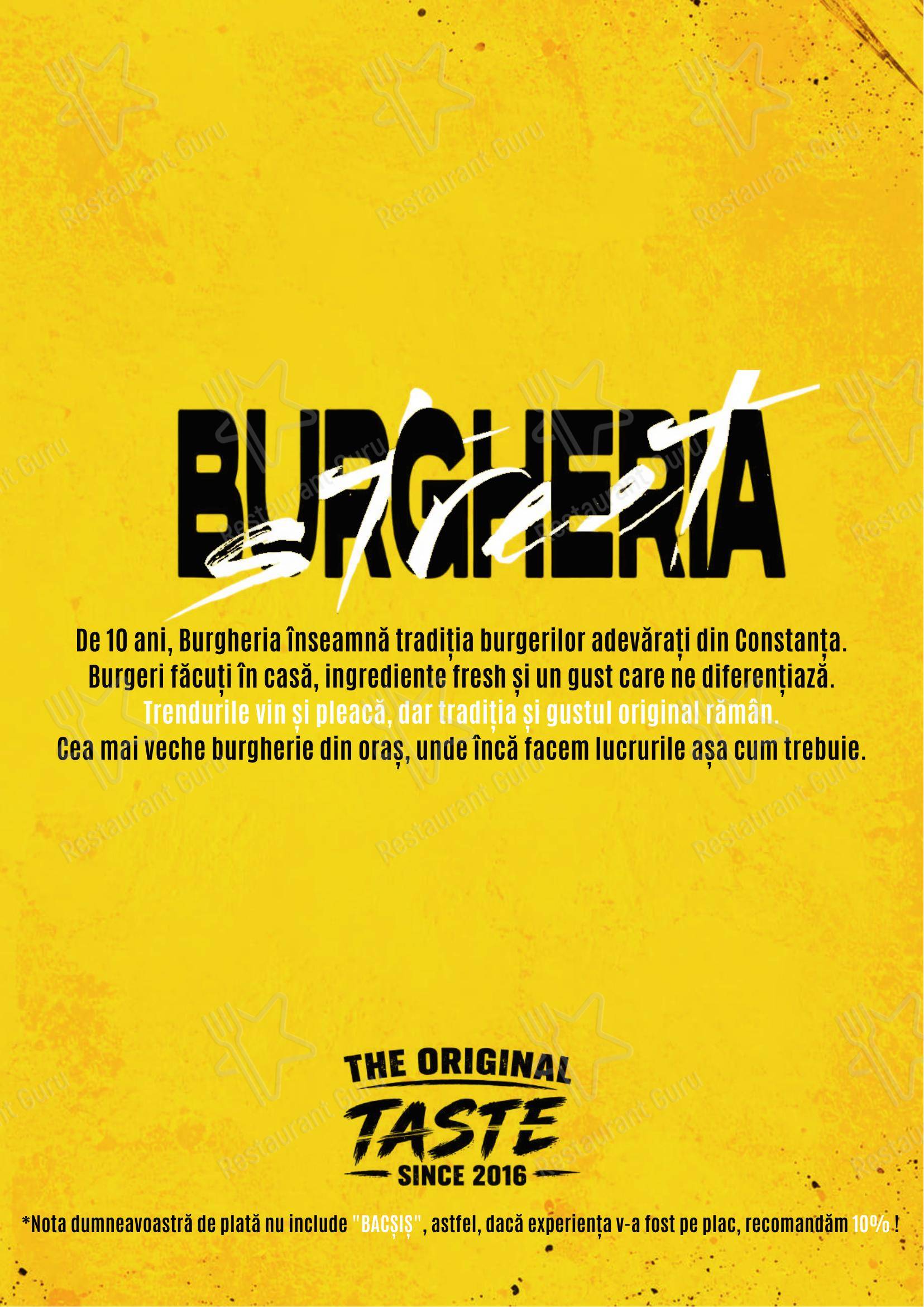 Меню паба и бара Burgheria Tomis 107