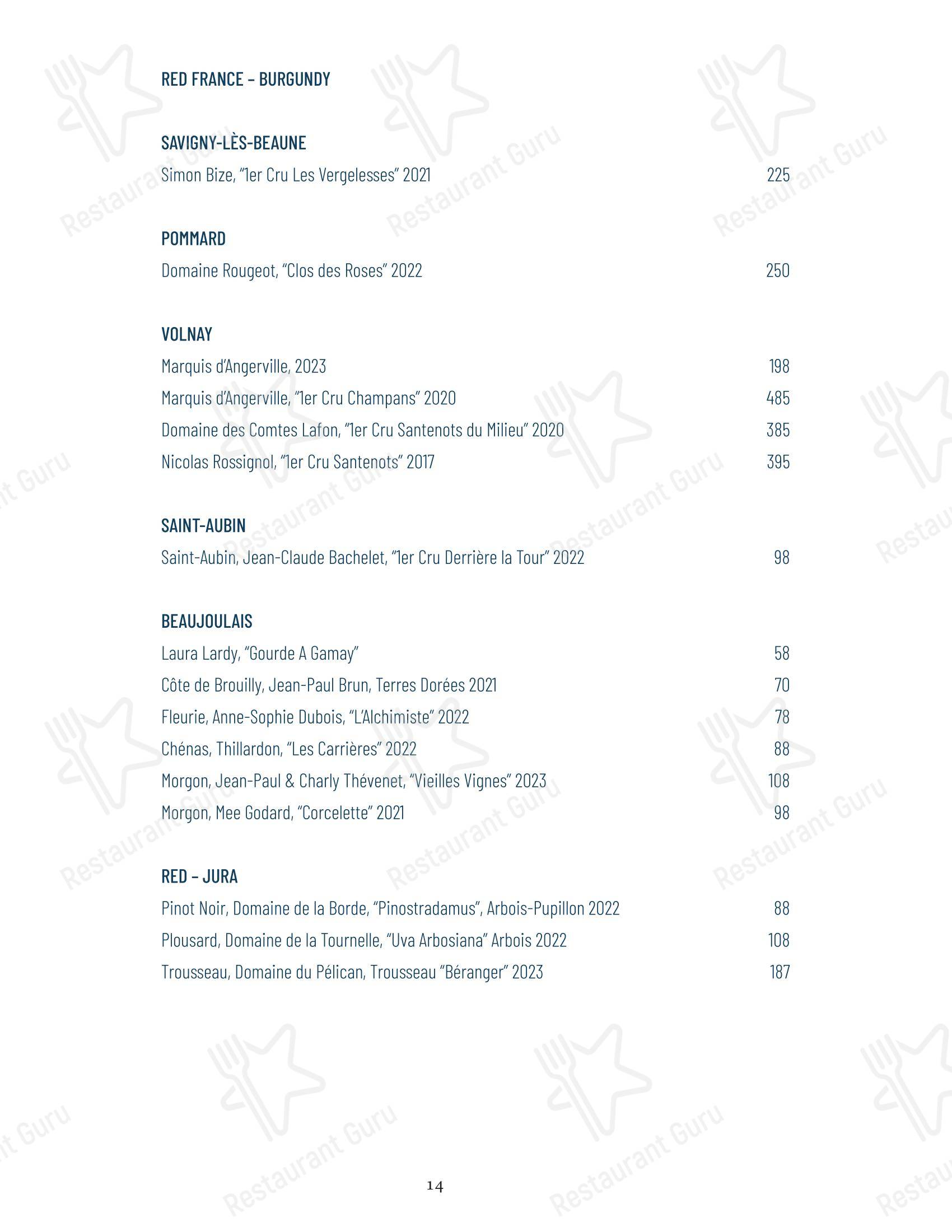 菜单 паба и бара Fish Shop Restaurant