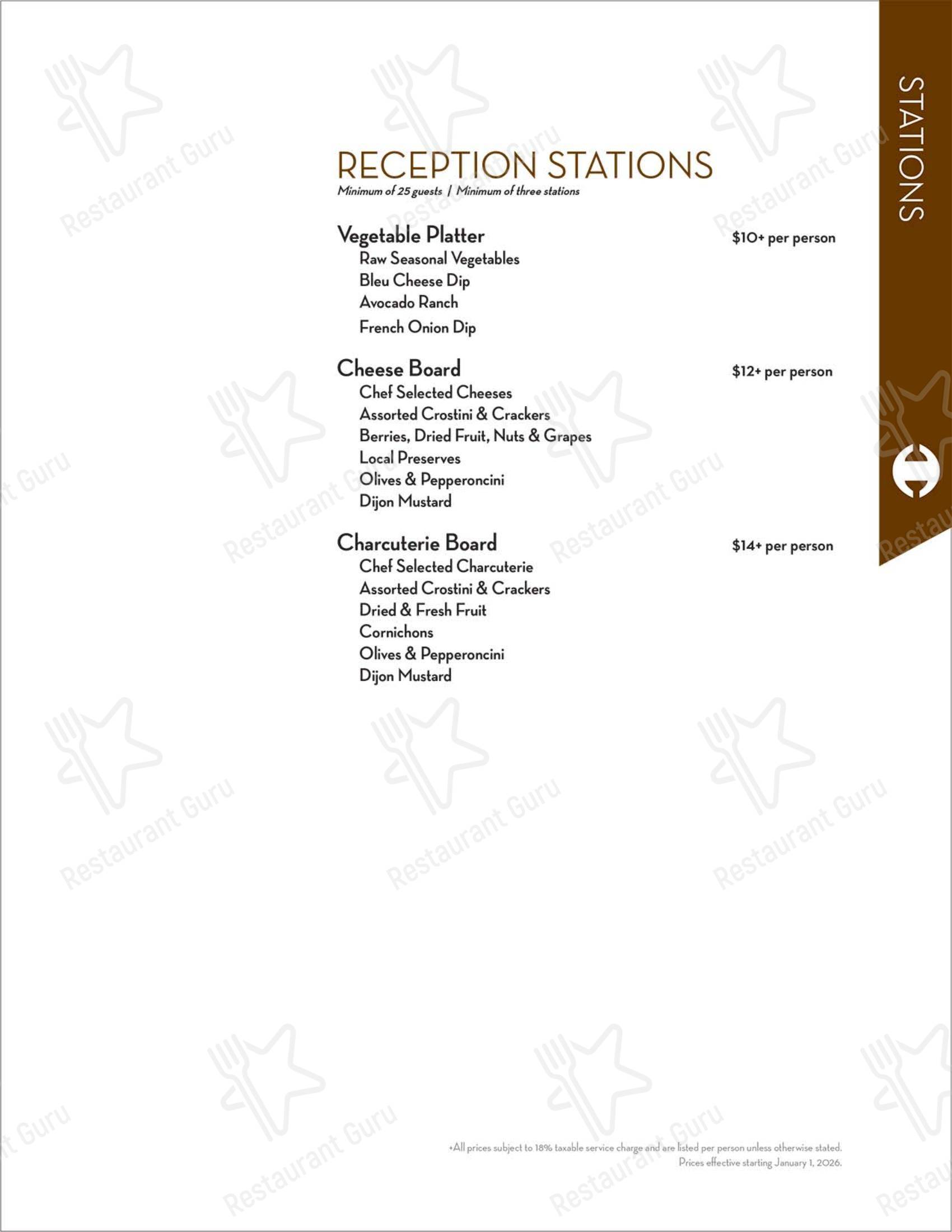 Hamley Cafe в Пендлтоне - Group Booking Menu
