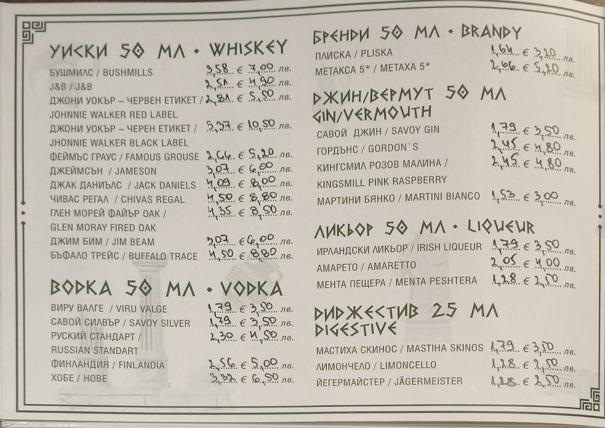 Ресторант Истрос меню
