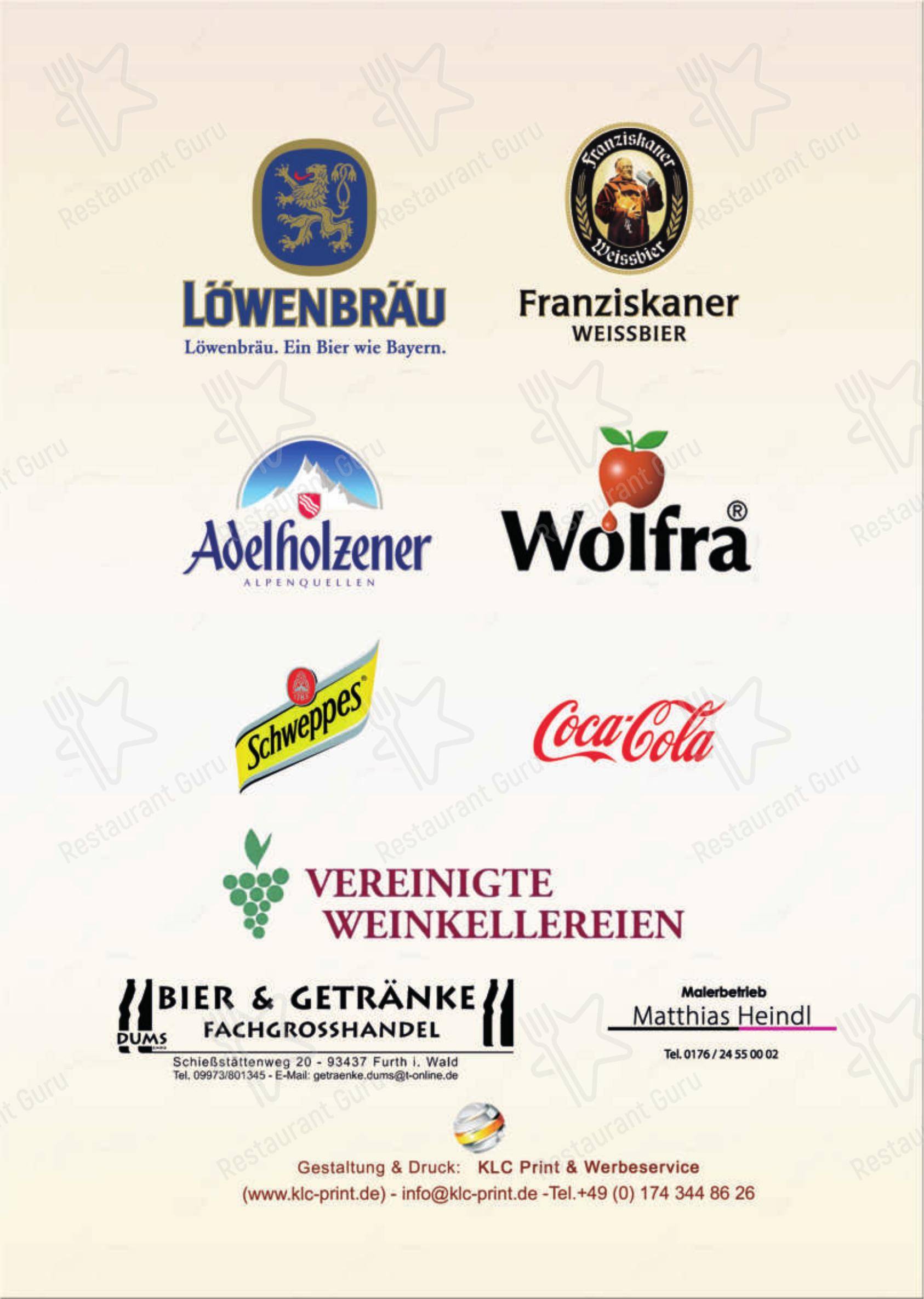 Меню ресторана Maharaja Roding indisches Restaurant в Родинге