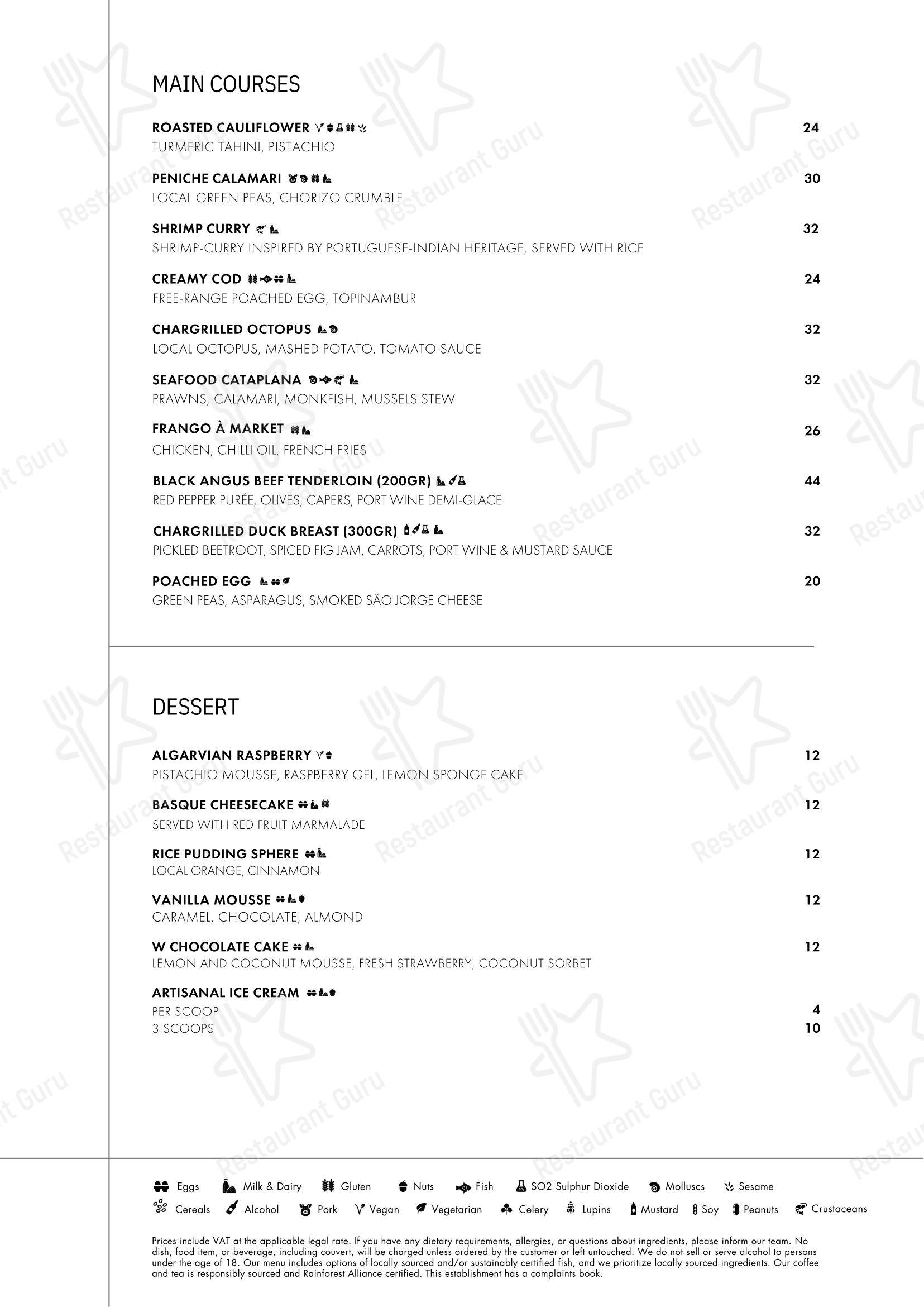 Market Kitchen Algarve в Албуфейре - Меню напитков