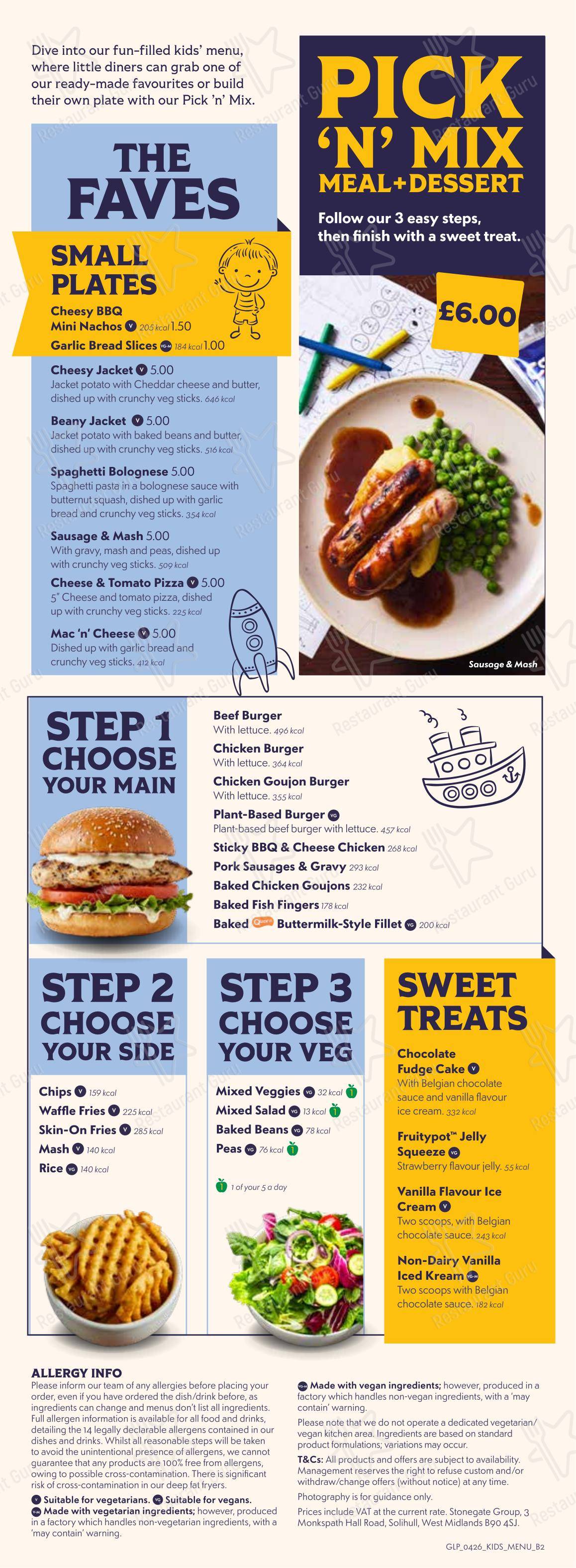 Меню паба и бара Merchant Leeds - Lunch Menu