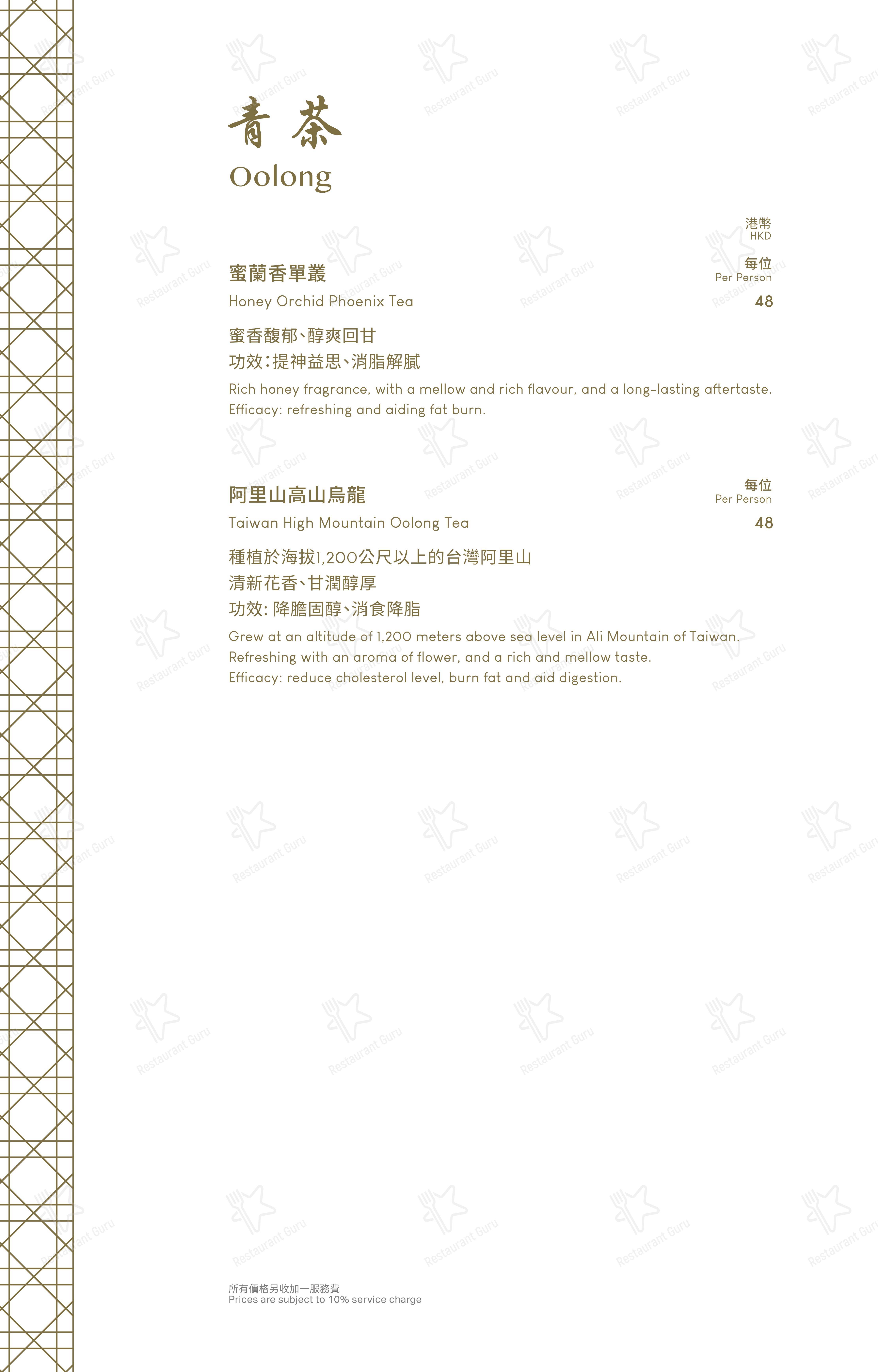 Breakfast Menu ресторана RÚ